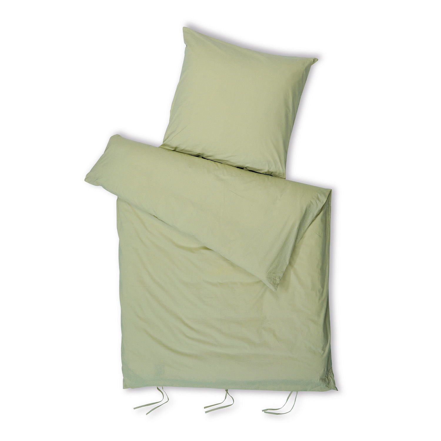 Bettwäsche Gryphia aus Baumwolle in Hellgrün, weich und bequem für das Schlafzimmer