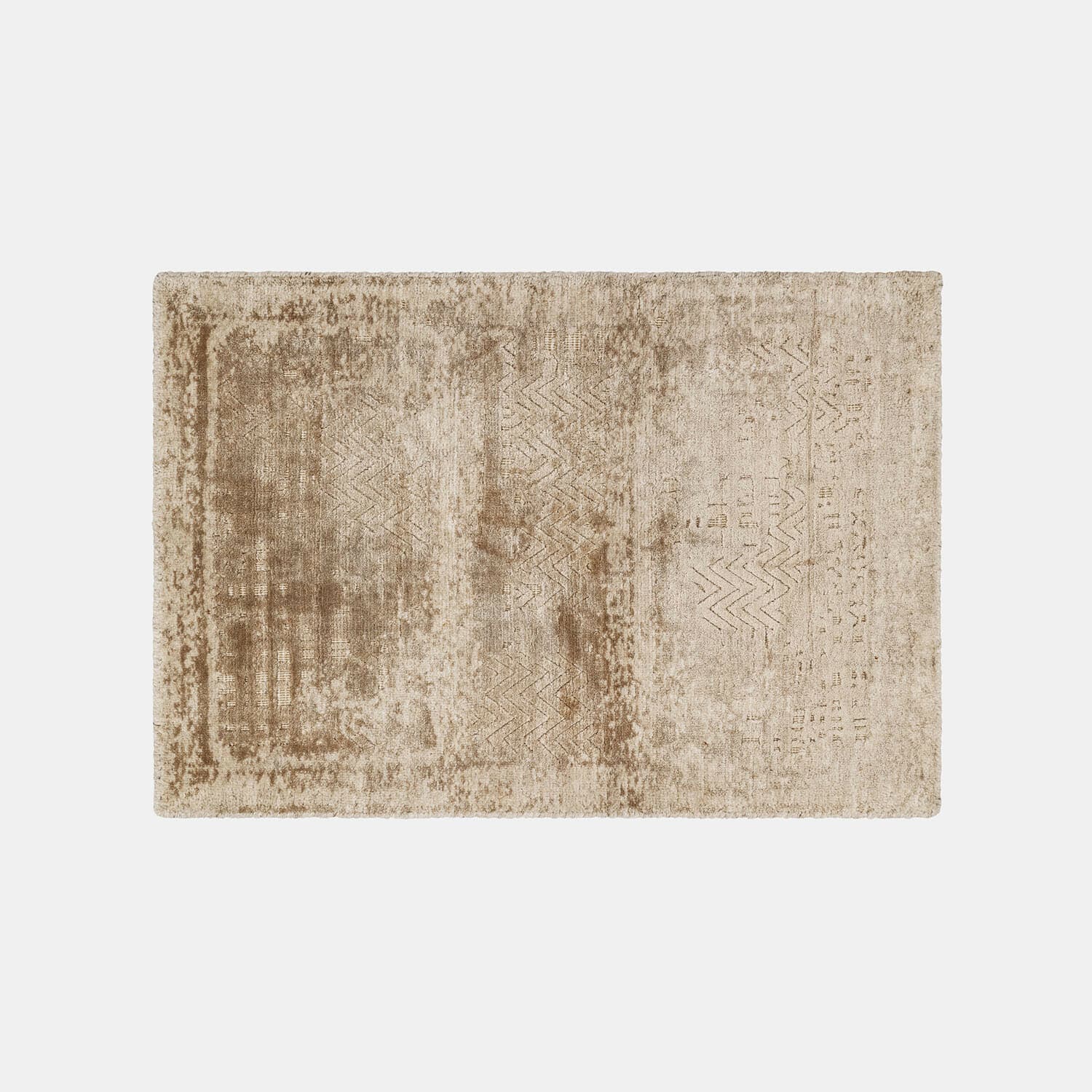Teppich Ashmere Beigefarbener Teppich mit feinem Muster aus weichem Material, ideal für Wohnzimmer oder Schlafzimmer