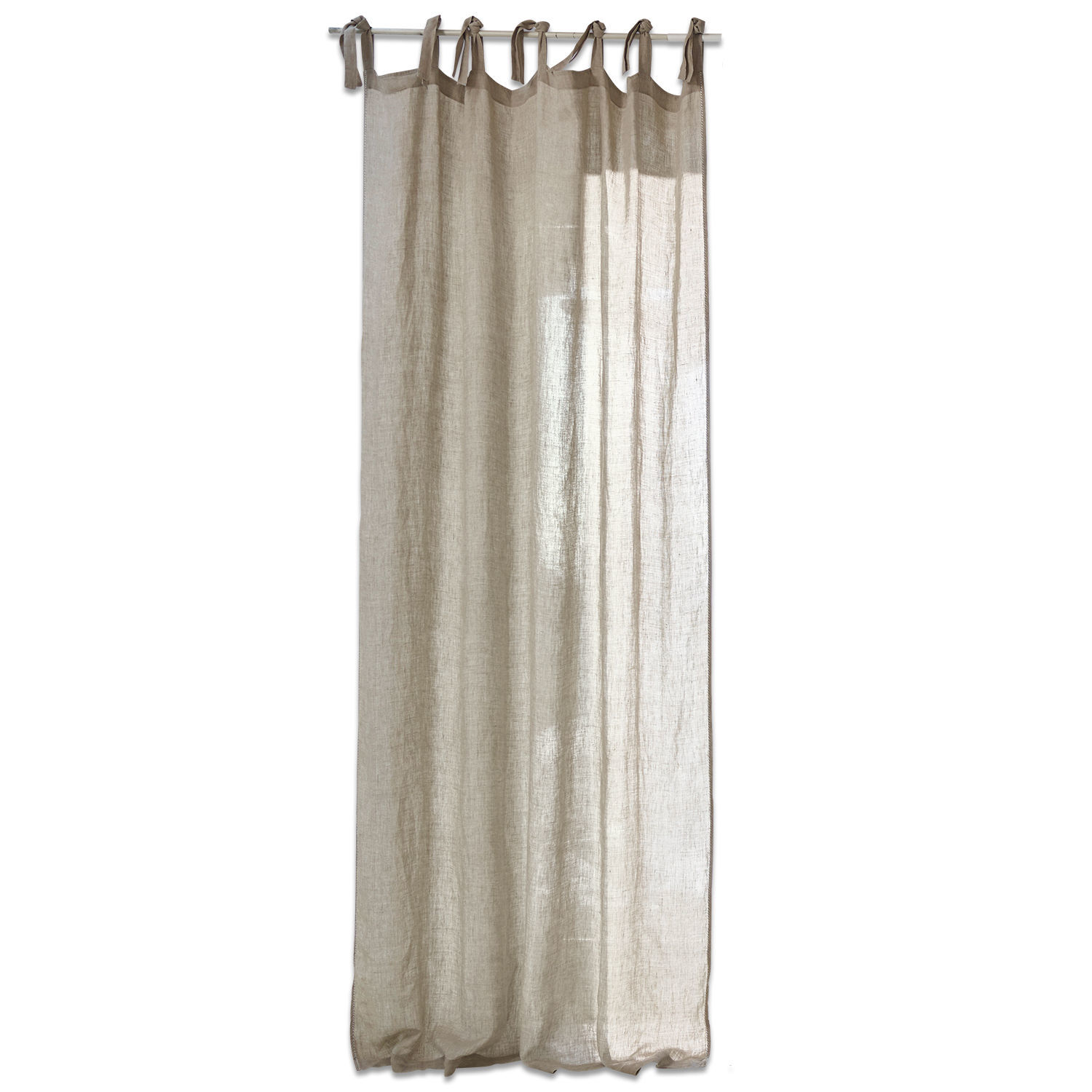beige Beige Monthelie Gardine aus leichtem Leinen, dekorativ und luftig, stilvolle Fensterdekoration