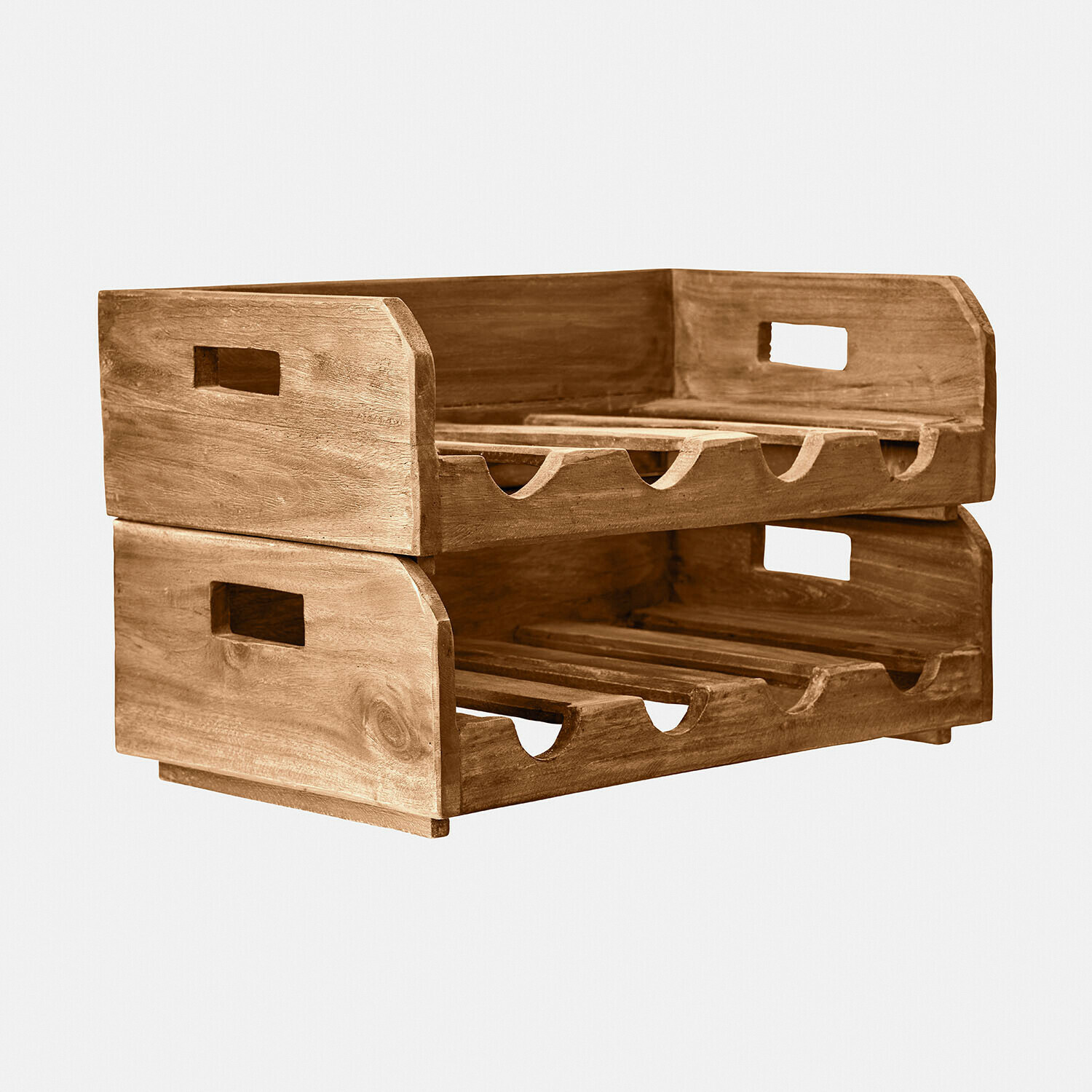 Flaschenhalter 2er Set Crestwooden
