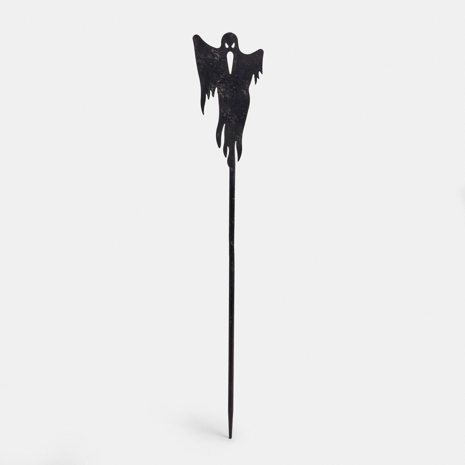Deko-Stab Dorellia Schwarze Metall-Gartendekoration in Geisterform für Halloween, Stabdeko