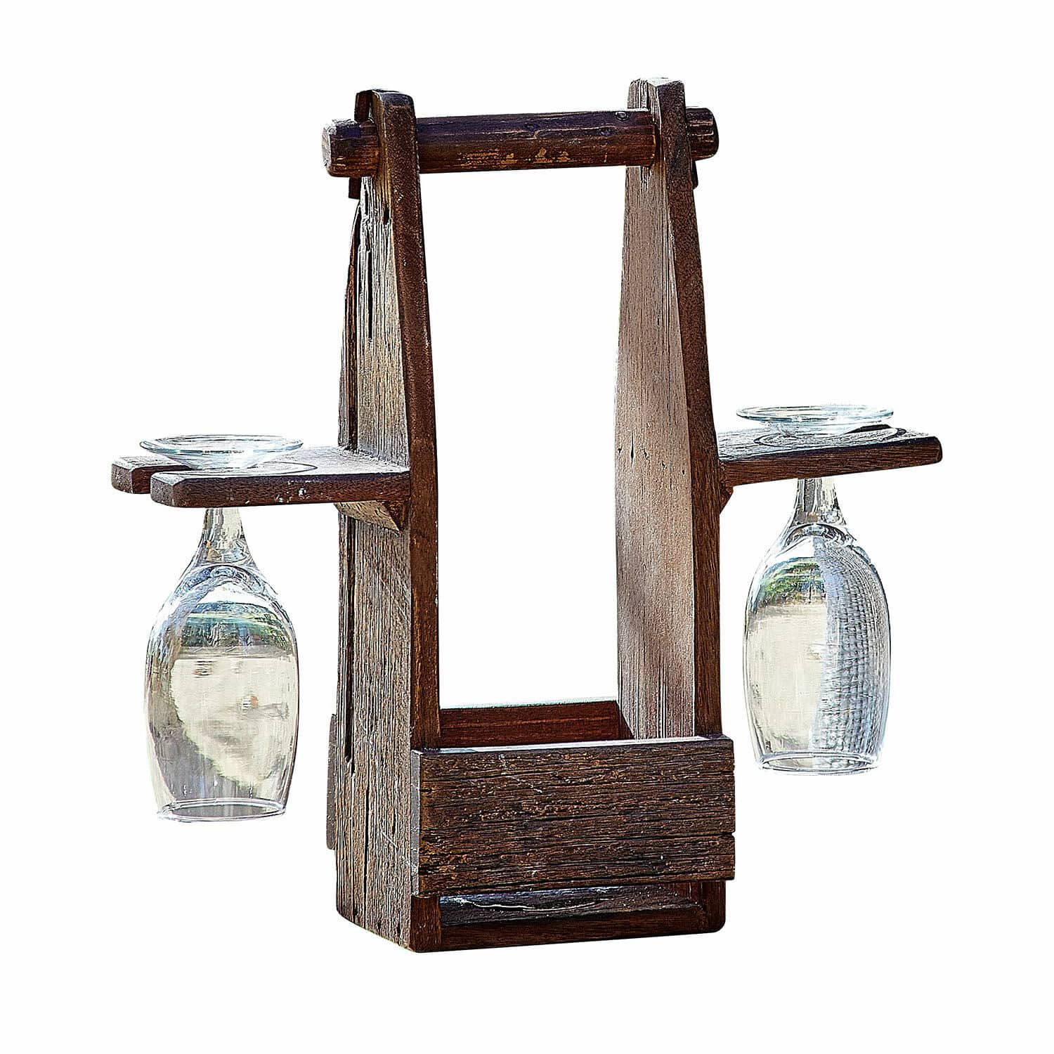 Flaschenhalter mit Gläsern Préalon