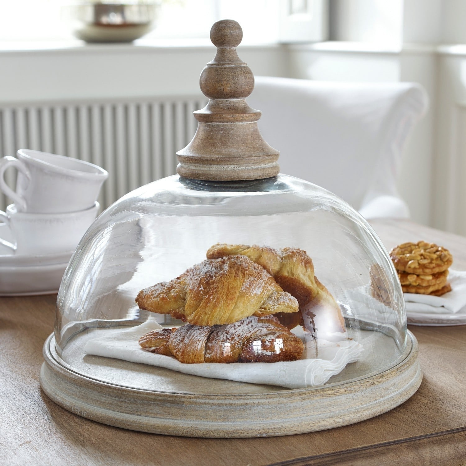 Glasglocke mit Platte Callista