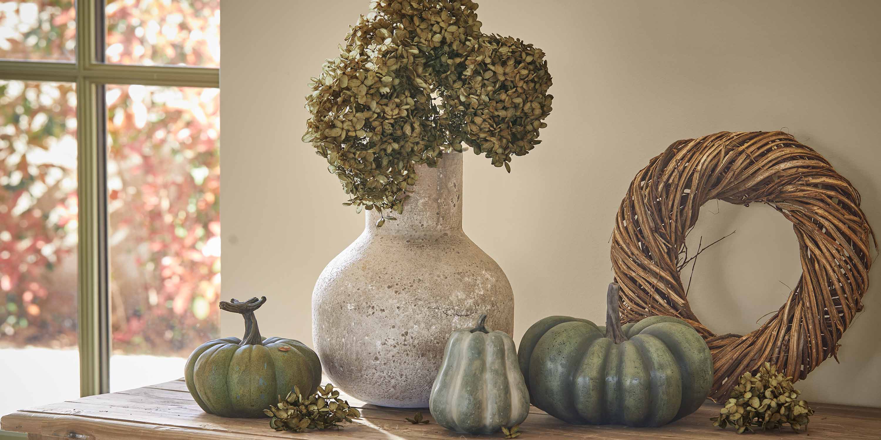 Herbstwärme in Grüntönen