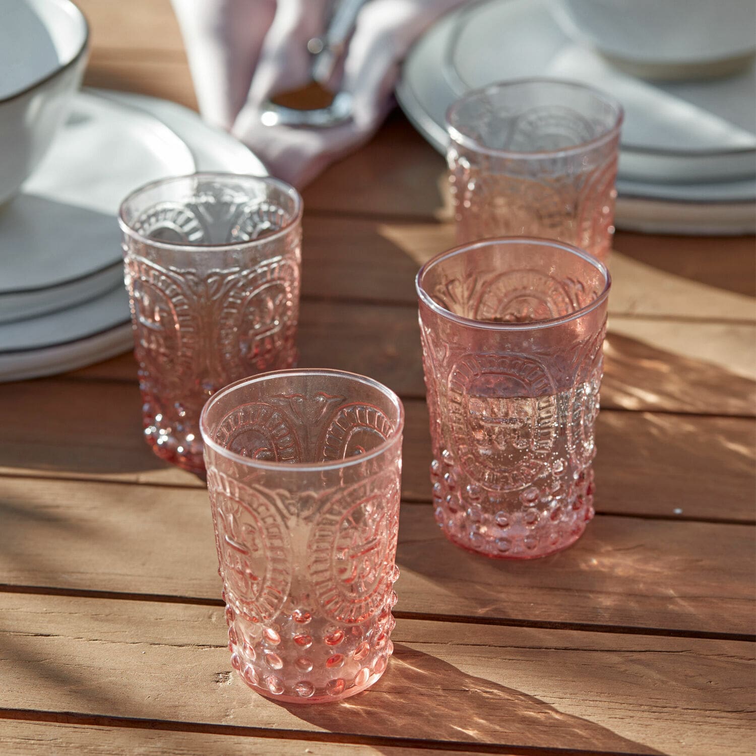 Glas 6er Set Fleury | rosa