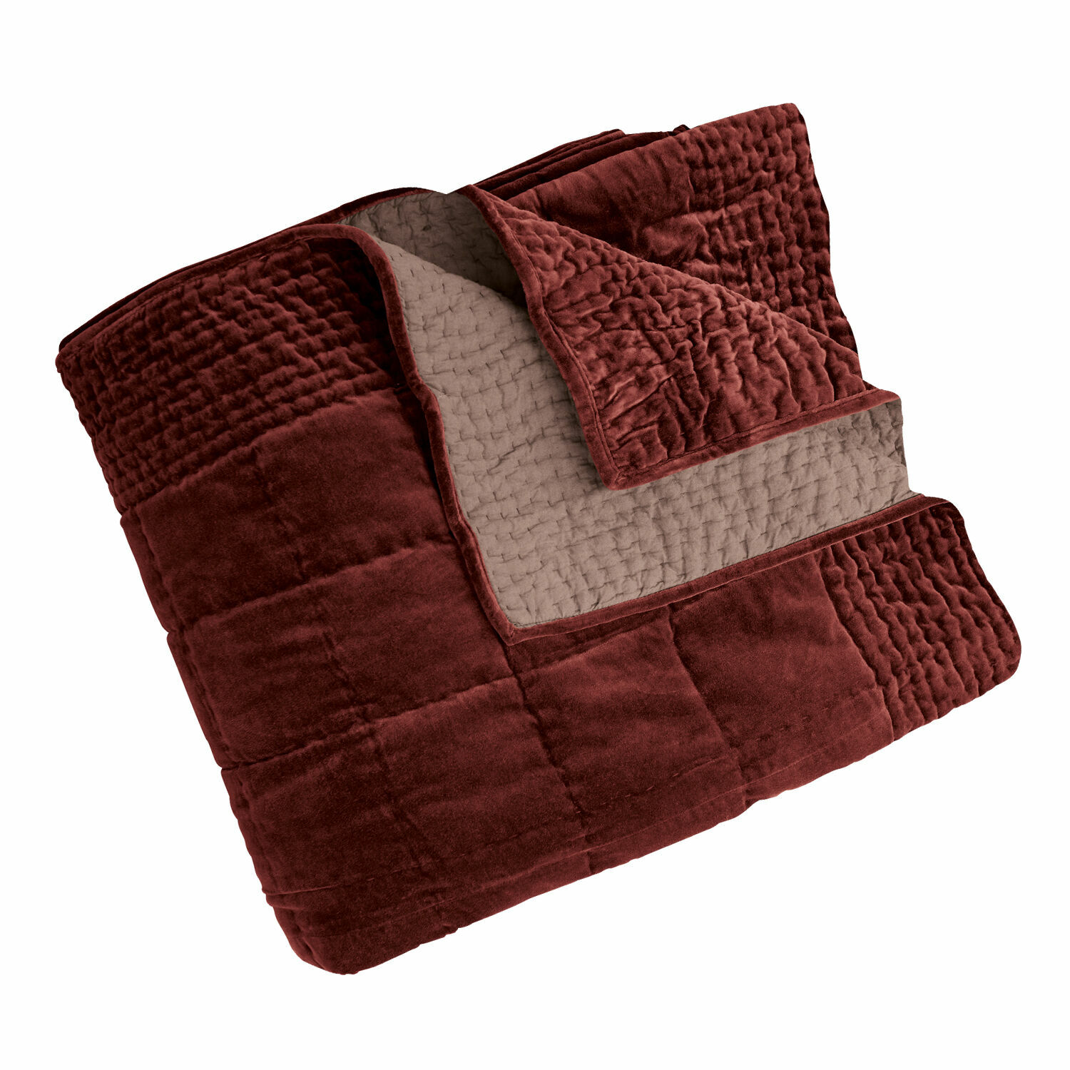 rot Roter Arasta Steppquilt aus weichem Material, ideal zum Dekorieren und Wärmen im Raum