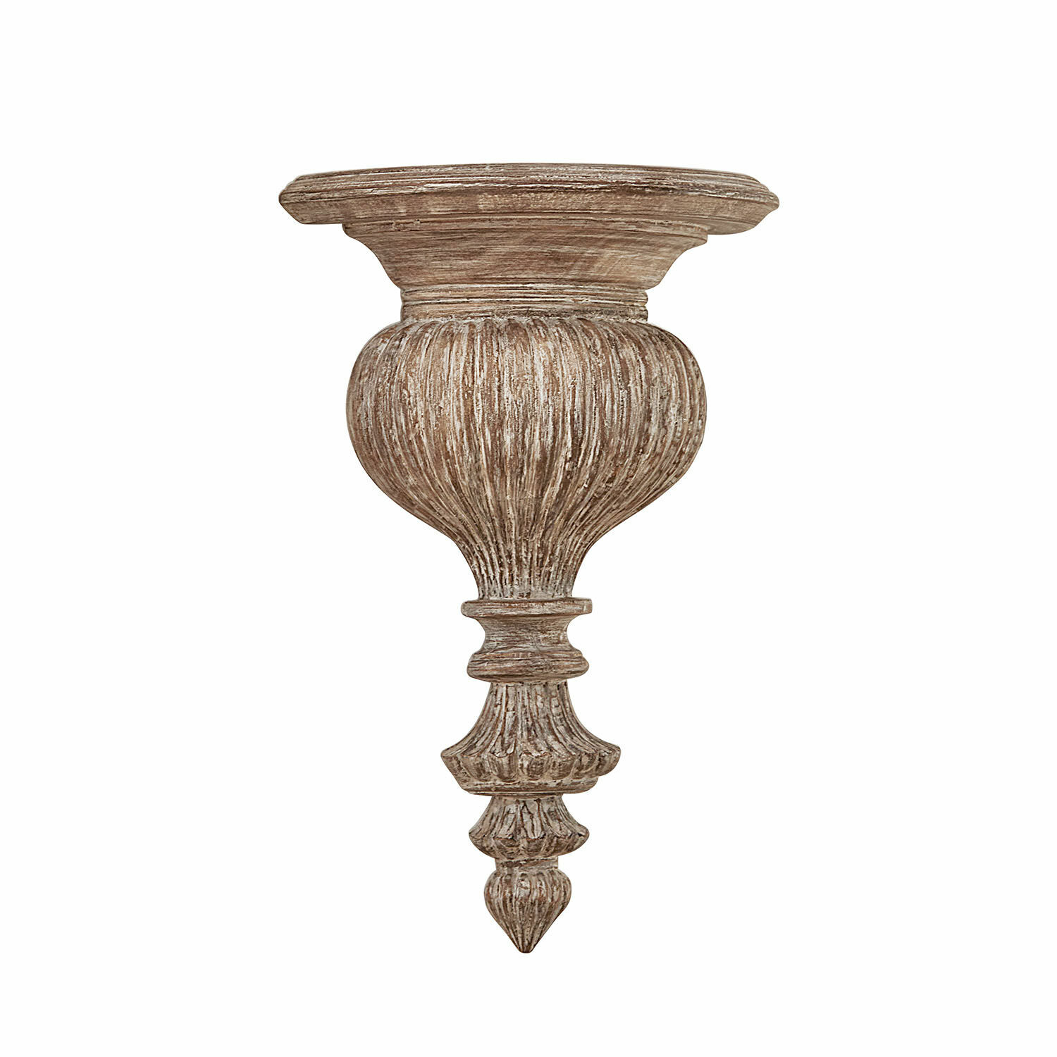 Wandregal Anderico Dekorativer Wandkonsole aus Holz in antik braun für Vintage-Interieur