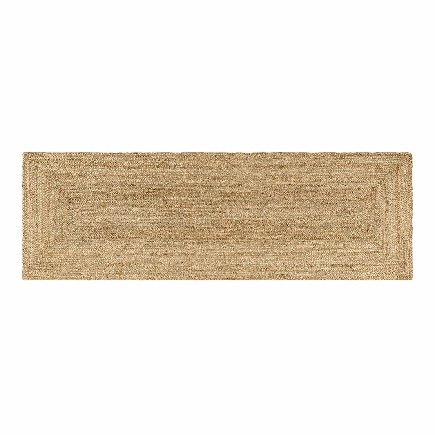 Läufer Révalaine Rechteckiger Teppich aus Jute in Naturfarbe, langlebig und umweltfreundlich für Flur und Wohnraum