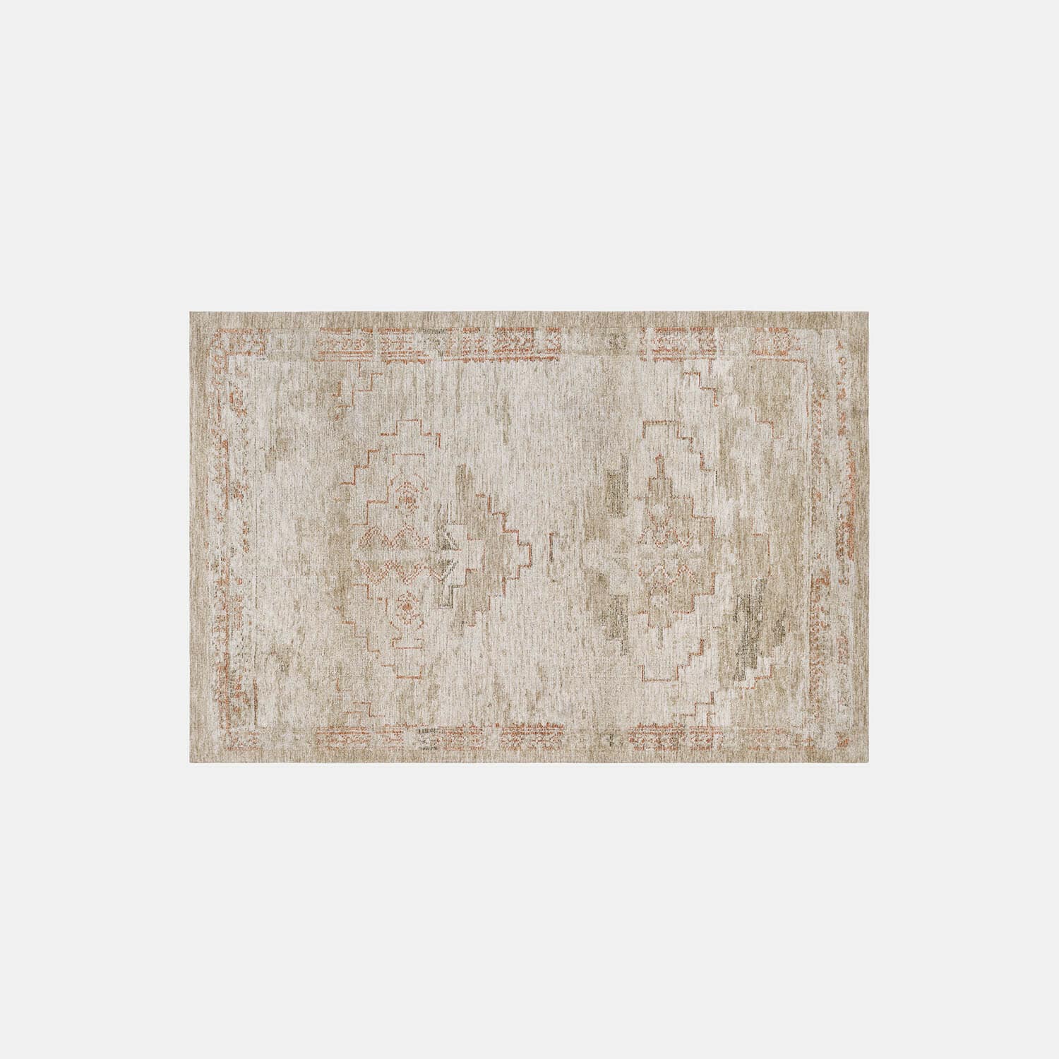 Teppich Soravitto Beigefarbener Teppich mit dezentem Vintage-Muster, weiches Material, Wohnraumdekoration