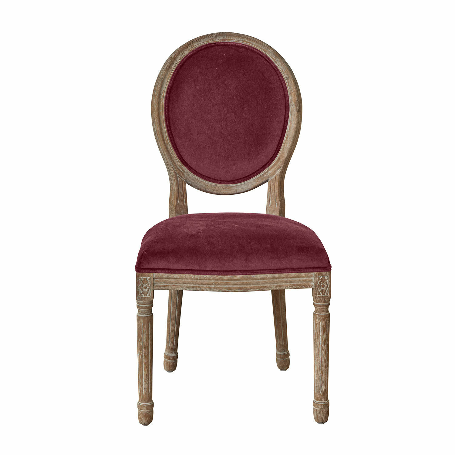 lila Stuhl Alviano aus Holz mit lila Samtpolsterung, klassisches Design für Wohnzimmer