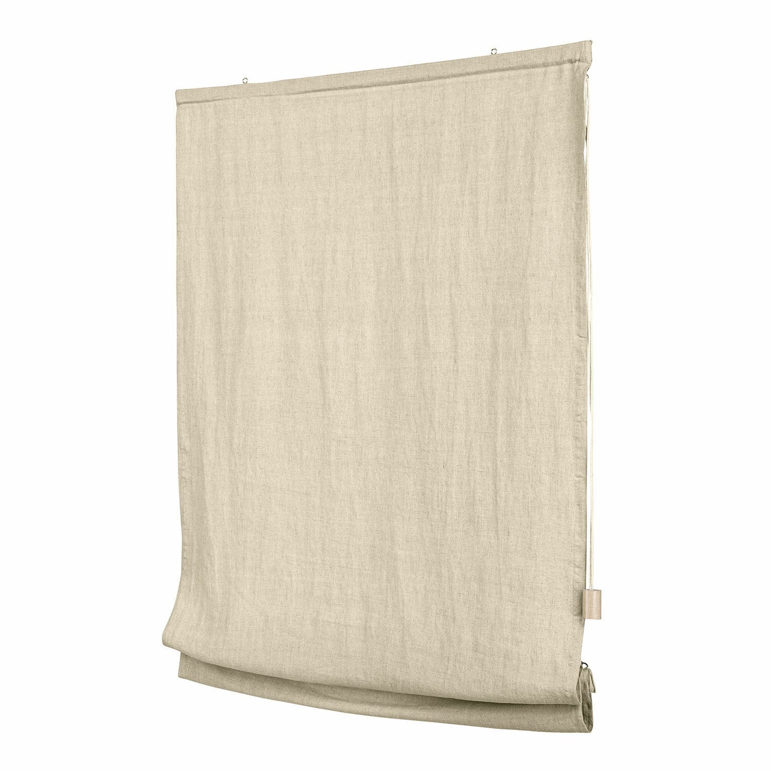 Faltrollo Lunavaux Beige römischer Stoffrollo aus Leinen, praktische Fensterdekoration für Wohnräume