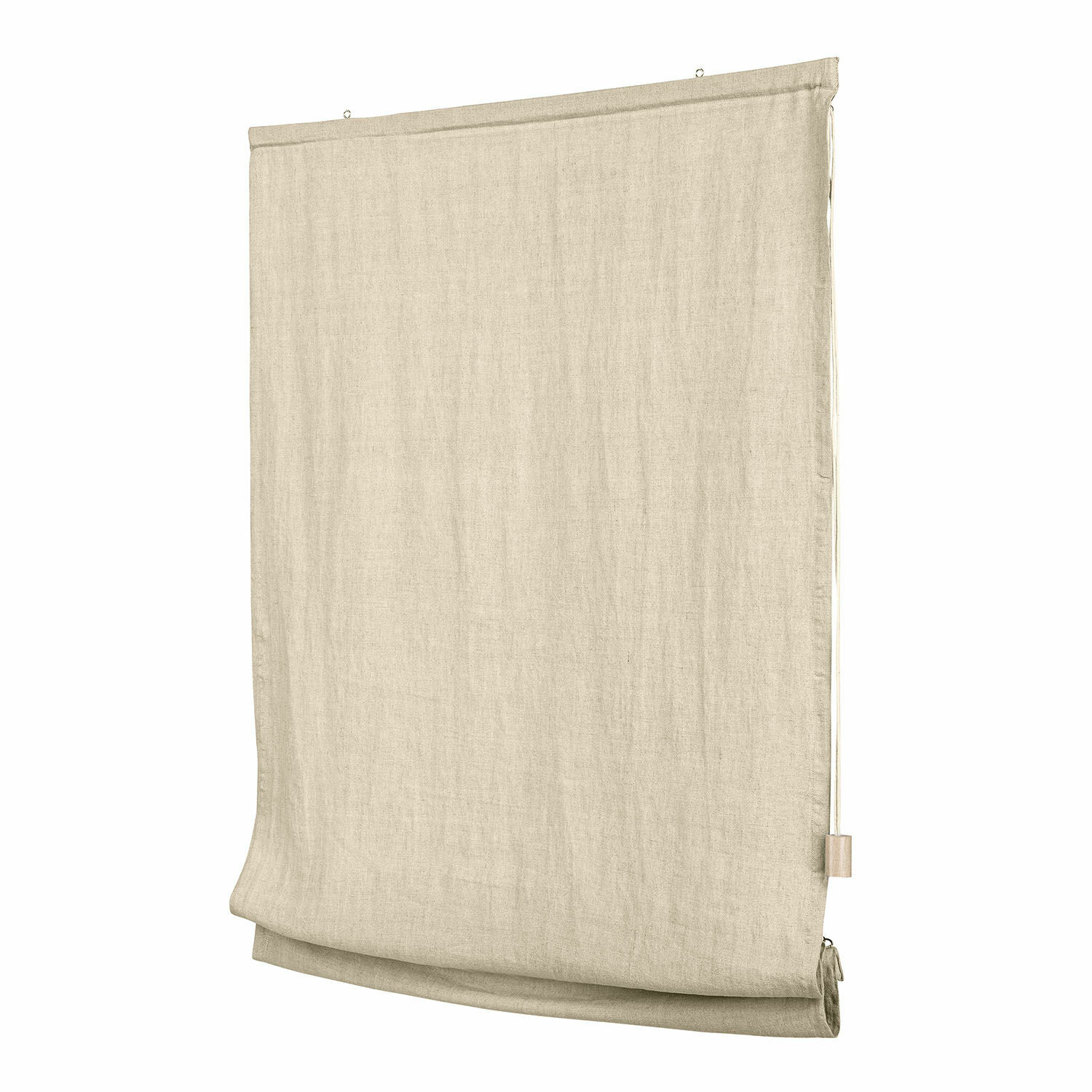 Faltrollo Lunavaux Beige römischer Stoffrollo aus Leinen, praktische Fensterdekoration für Wohnräume