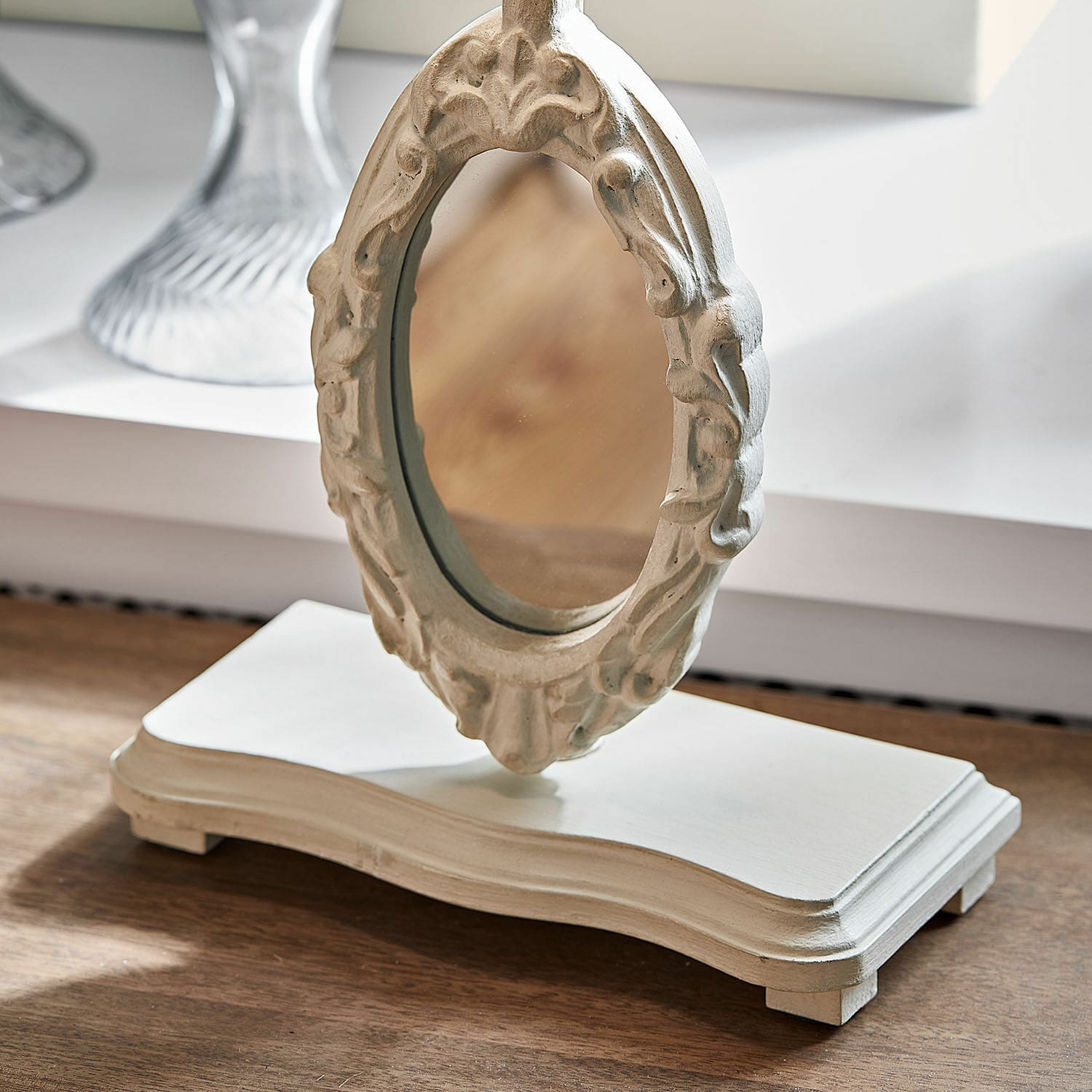 Tischlampe mit Spiegel Brannach