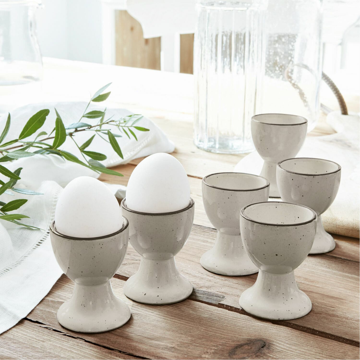 Eierbecher 6er Set Biarré | grau