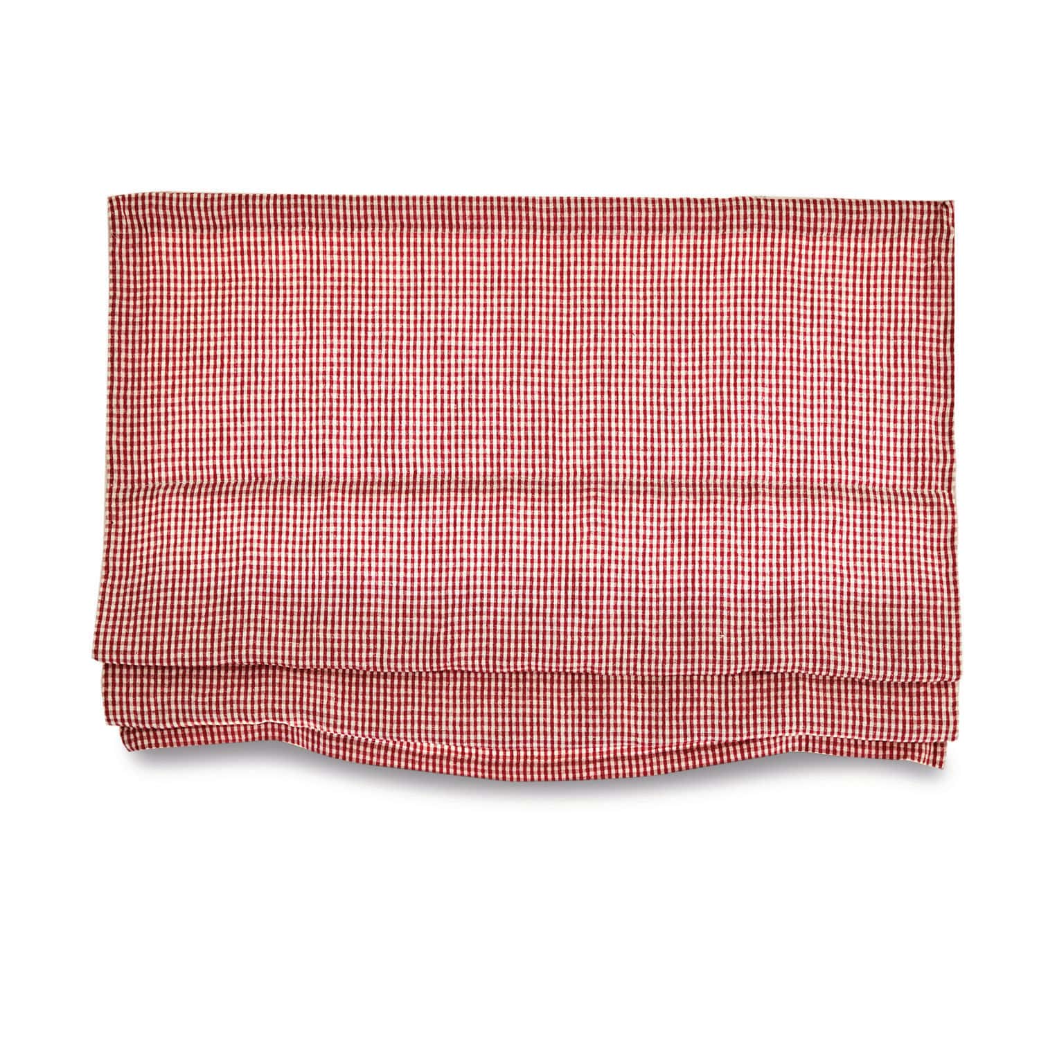 Faltrollo Aude Rotes und weißes Baumwoll-Geschirrtuch mit Karomuster, praktisches Küchentextil
