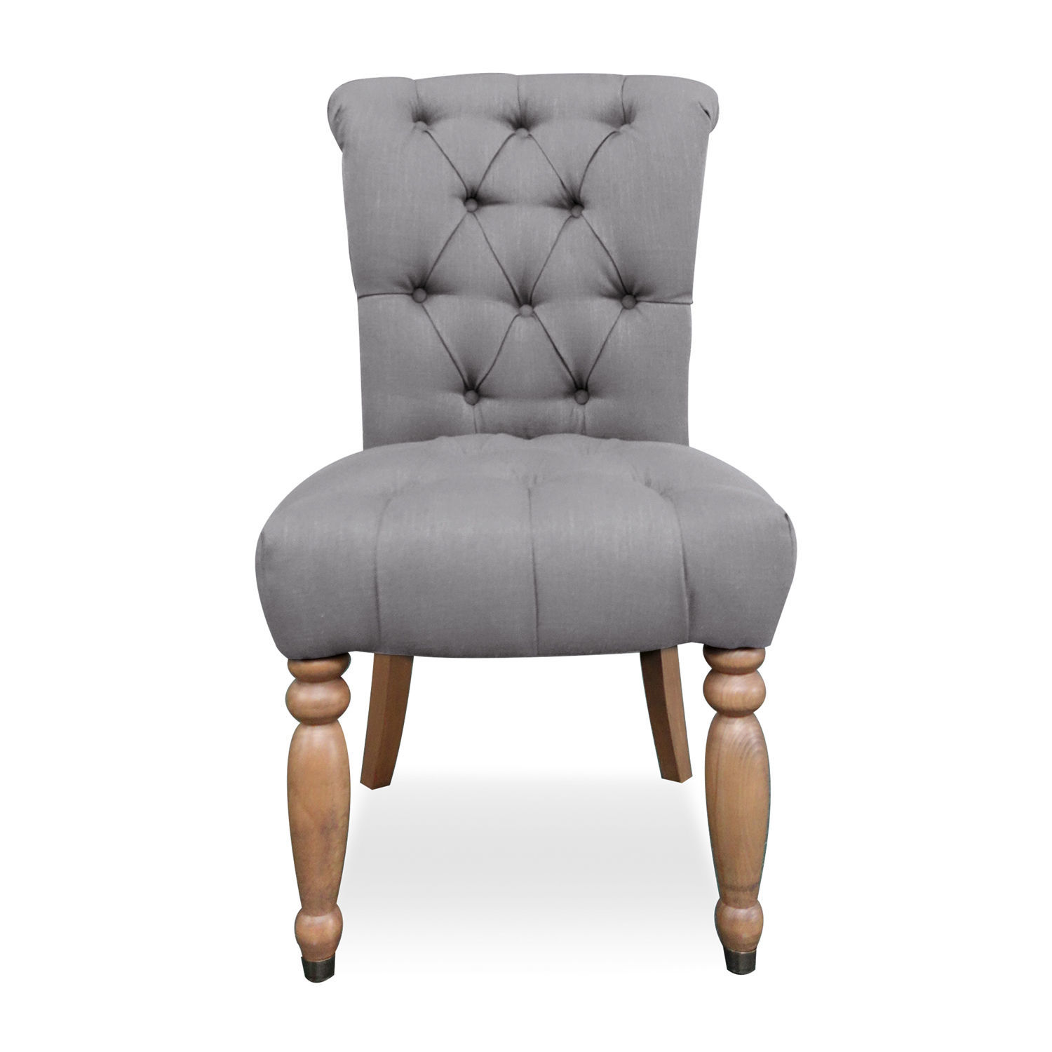 graublau Grau gepolsterter Claville Stuhl mit Holzbeinen, eleganter Sitz für Wohnzimmer und Esszimmer
