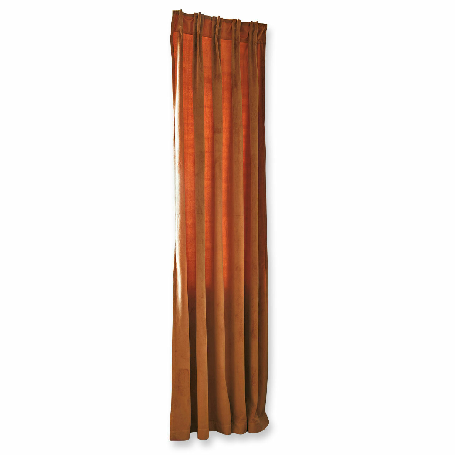orange Oranger Vorhang Lyannece aus weichem Stoff, ideal zur Fensterdekoration und Raumgestaltung