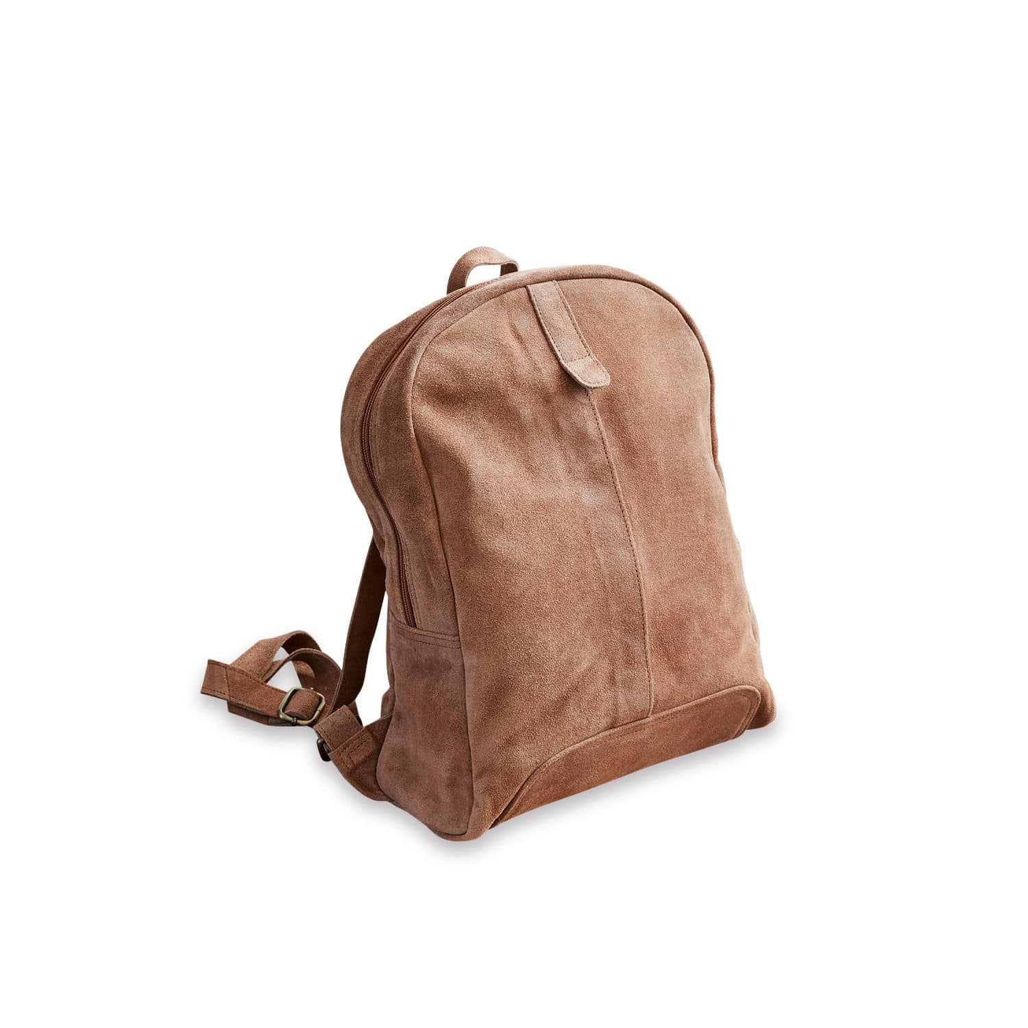 Rucksack Palau Brauner Rucksack aus Wildleder mit schlichtem Design, praktischer Begleiter für den Alltag