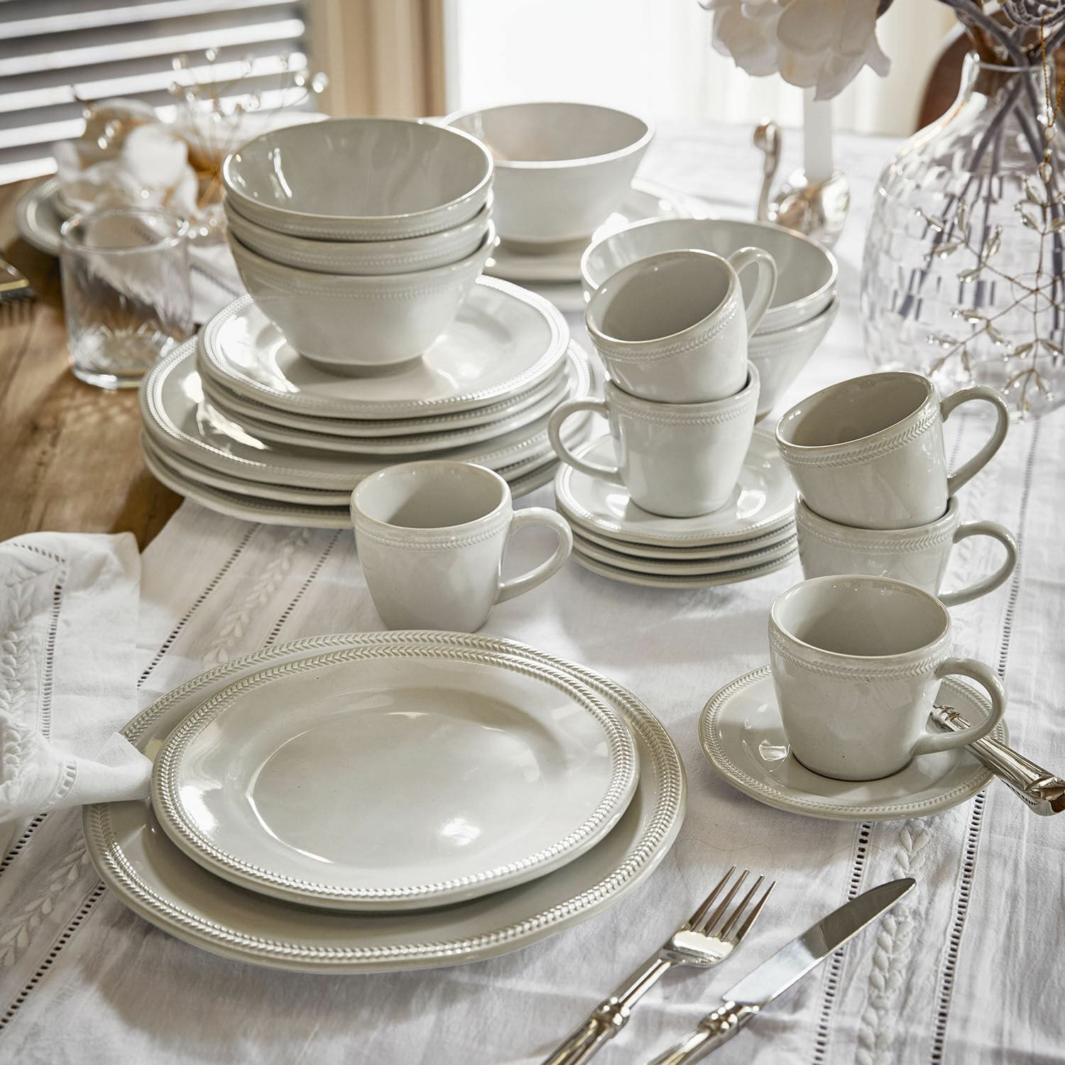 Tasse mit Untertasse 6er Set Norrvik