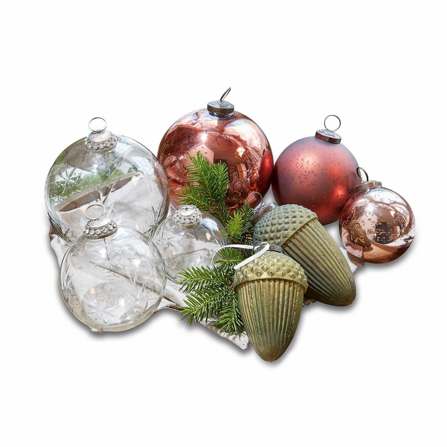 Weihnachtsschmuck 8er Set Glaster