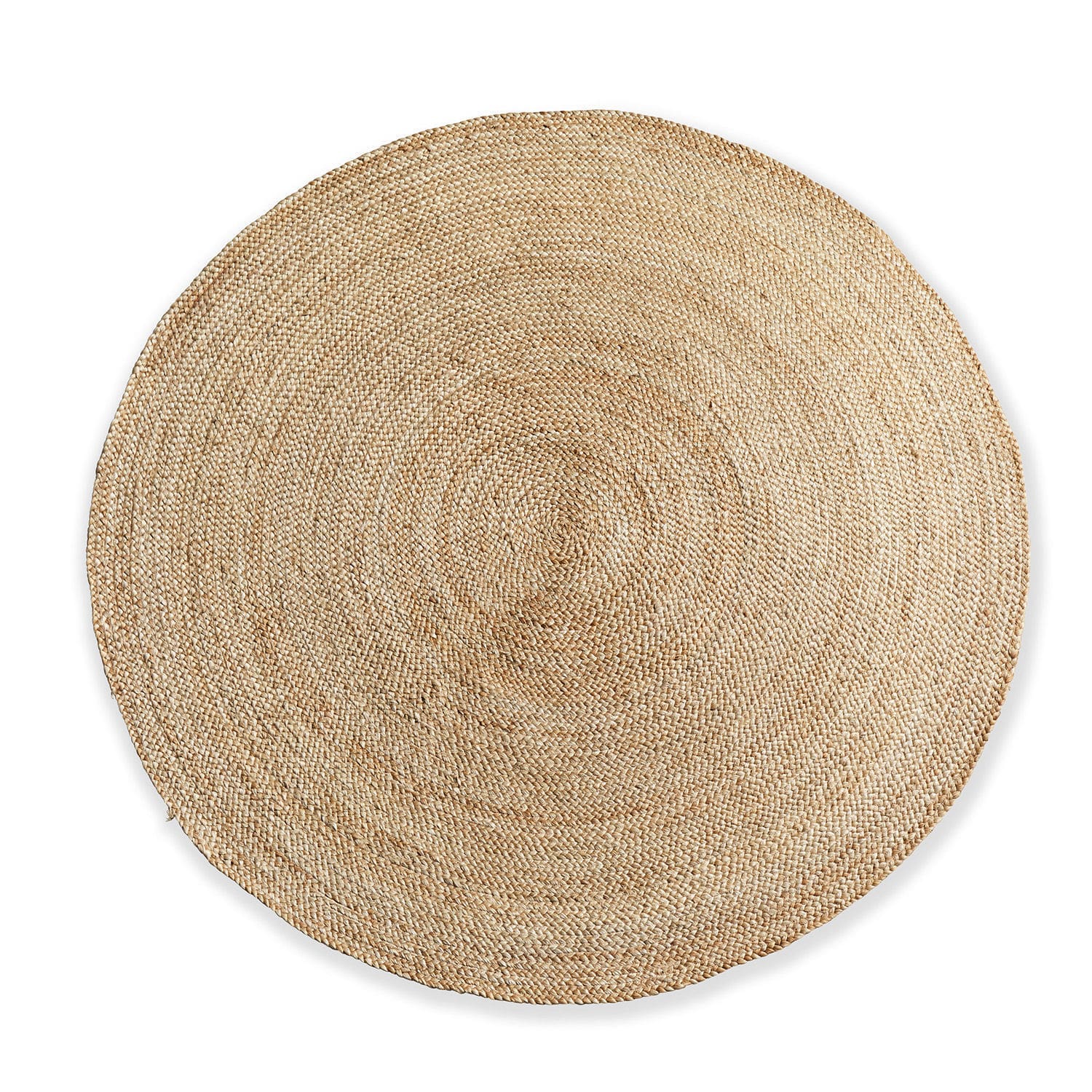 Teppich Imene Runder Teppich aus natürlicher Jute in Beige, ideal für nachhaltige und Boho-Interieurs