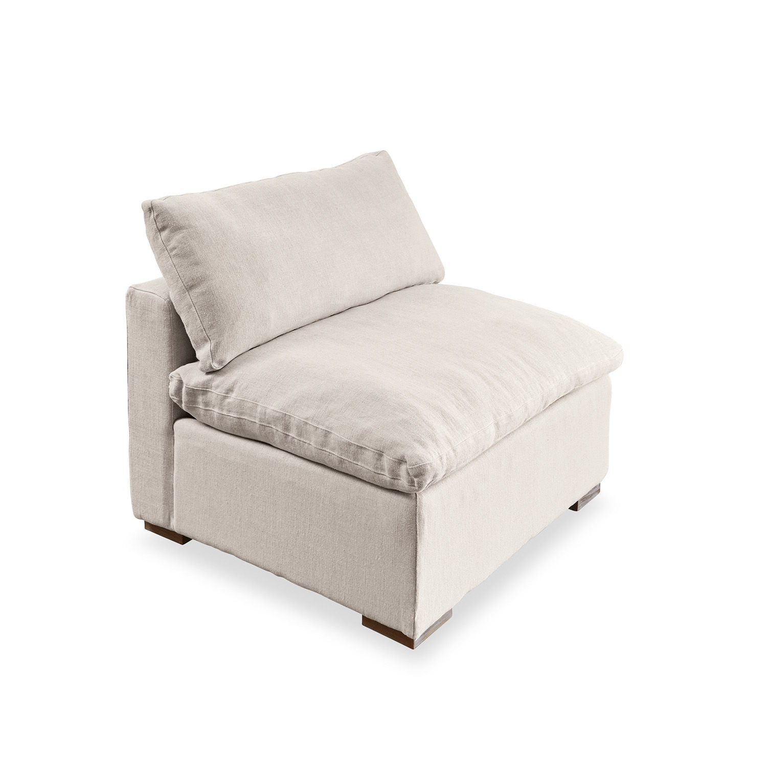 Sessel Bennington Beiger modulare Sessel aus weichem Stoff, ideal für modernes Wohnzimmer