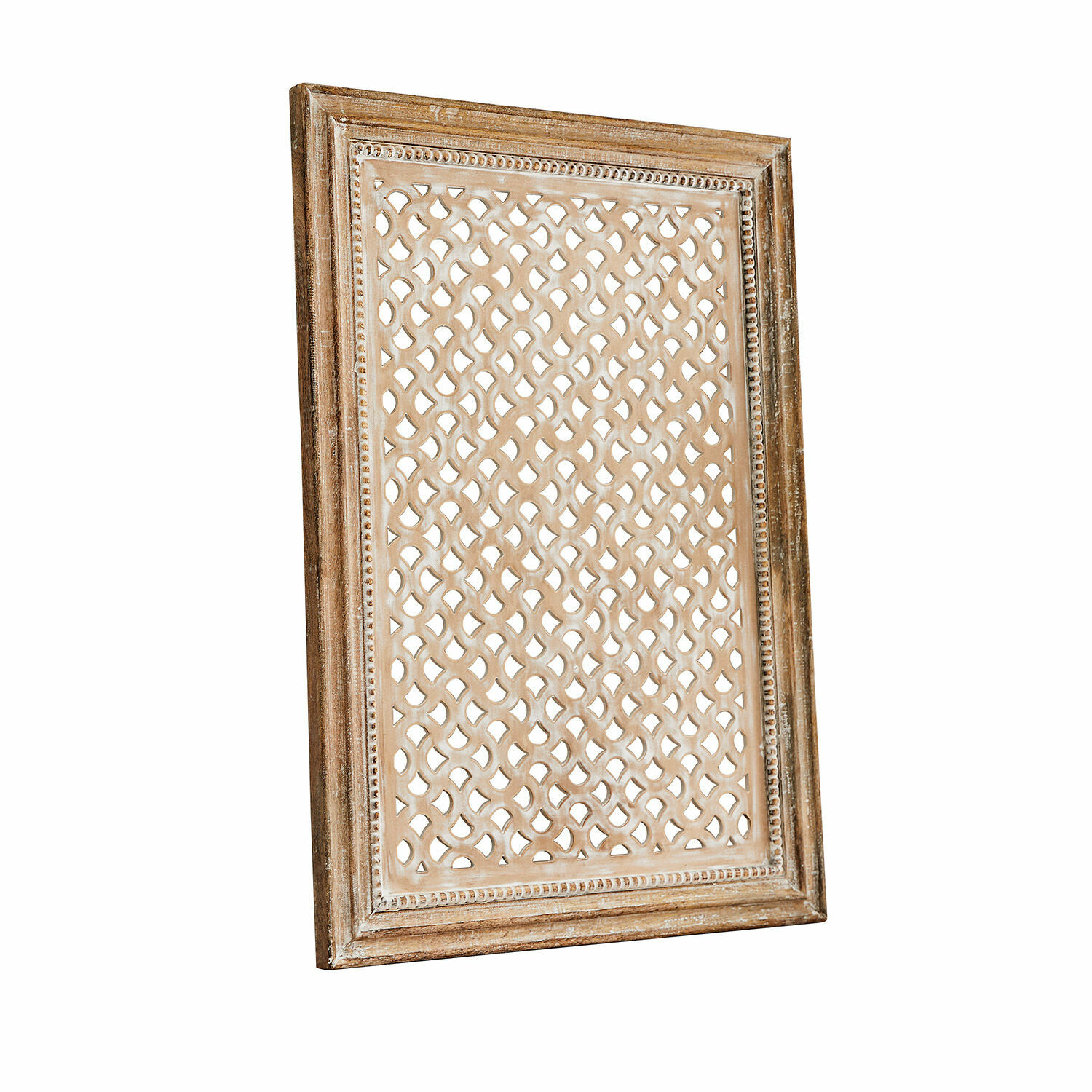 Wandbild Miette Dekorativer Holzrahmen mit filigranem Muster in natürlicher Farbe für Vintage-Dekor