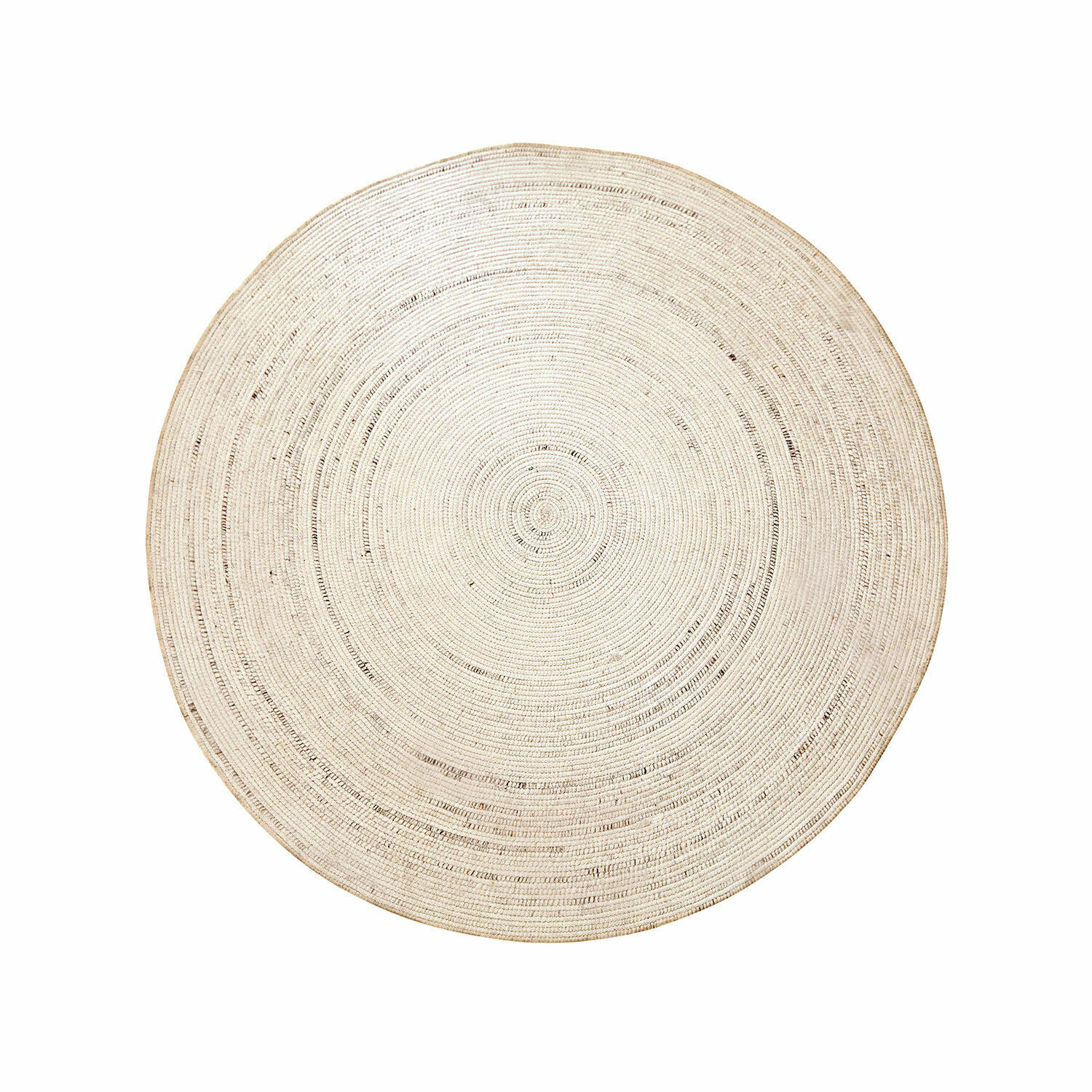 In- & Outdoor-Teppich Mommon Runder Teppich aus natürlichem Material in hellem Farbton, passend für moderne Räume