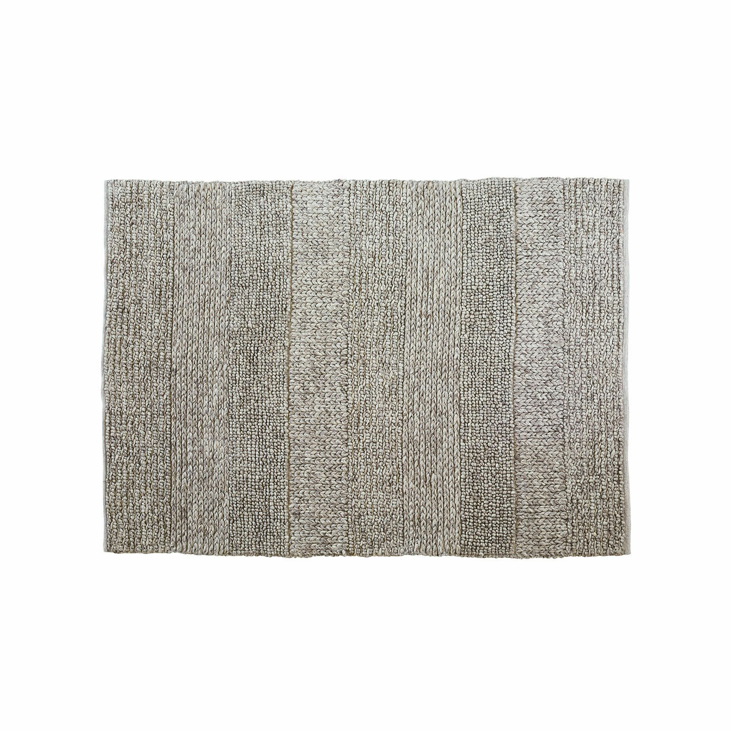 Teppich Welezas Beiger Teppich mit grobem Strickmuster aus Naturfasern, ideal für Wohnraum und Bodenbelag
