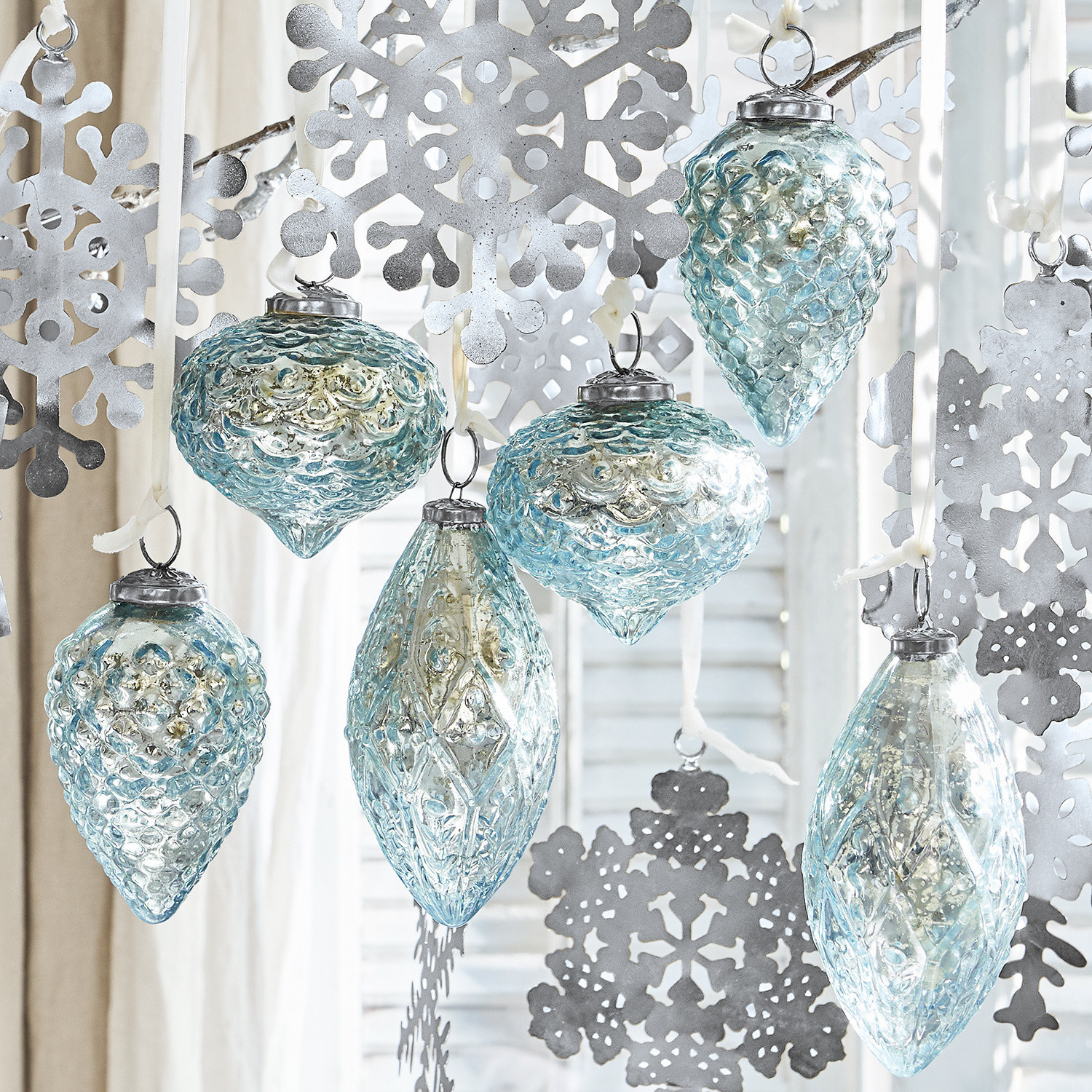 Weihnachtsschmuck 6er Set Blue