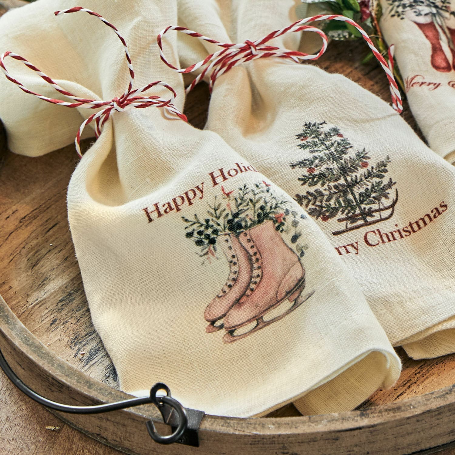 Serviette 4er Set Merry & Bright