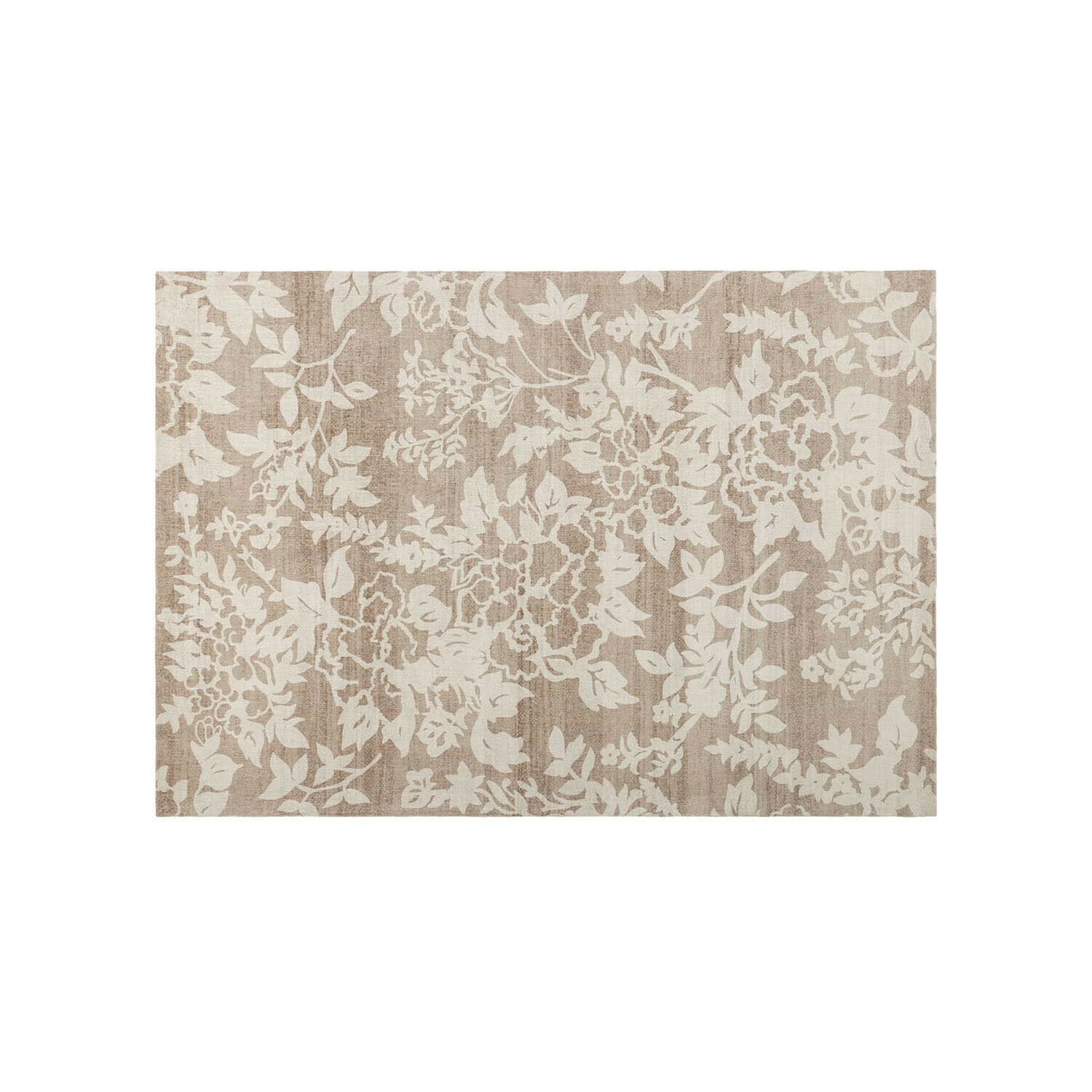 Teppich Casamira Beigefarbener Teppich mit hellem Blumenmuster, weiches Material für stilvolles Wohnen