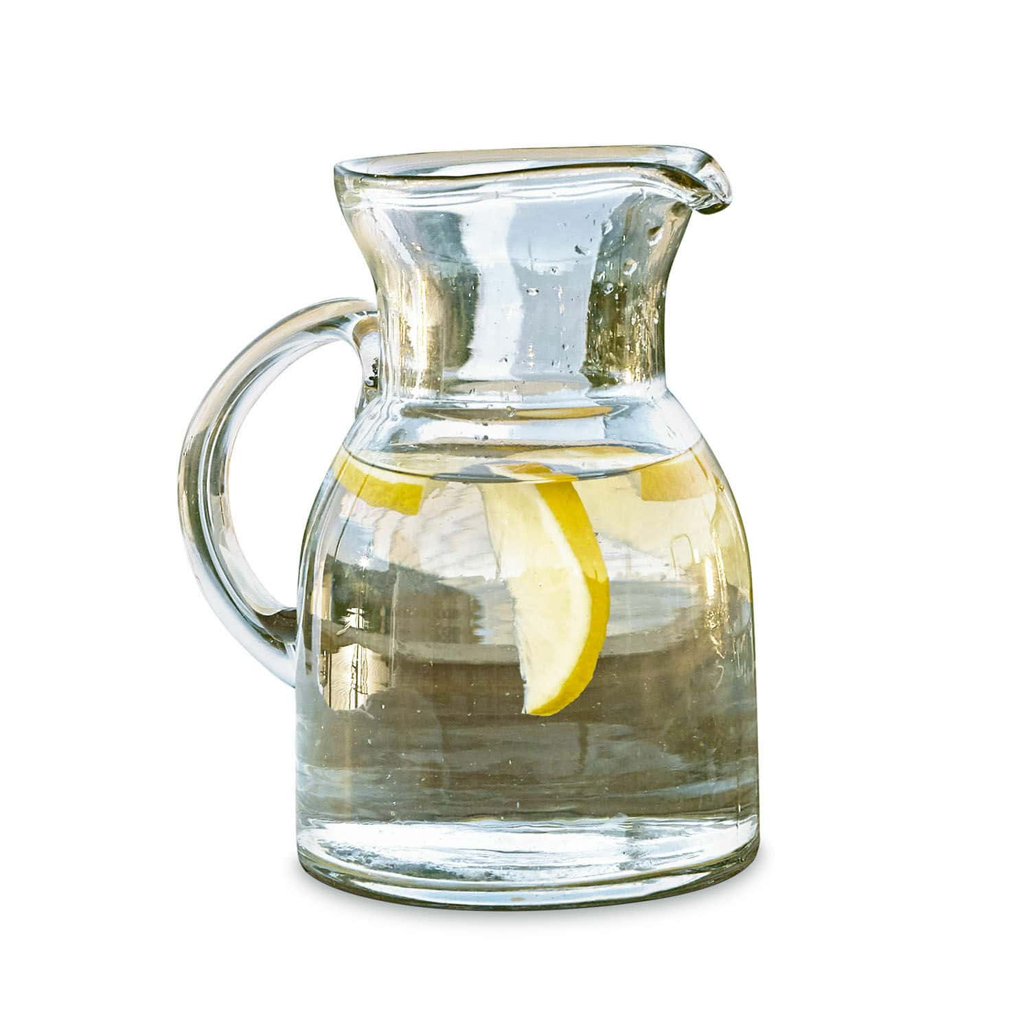 Krug Clarksville Glaskrug mit Henkel, gefüllt mit Wasser und Zitronenscheibe, ideal zum Servieren von Getränken