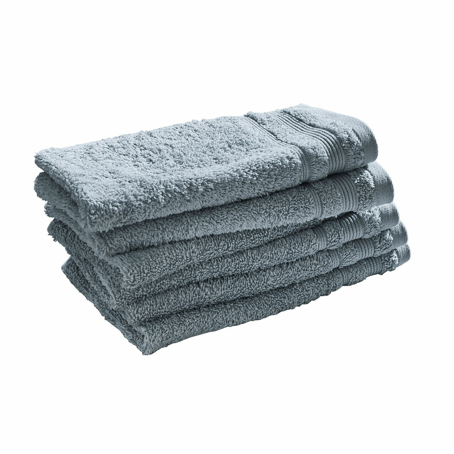 blau 6er Set blaue Gästehandtücher aus weicher Baumwolle, ideal für Bad und Gäste