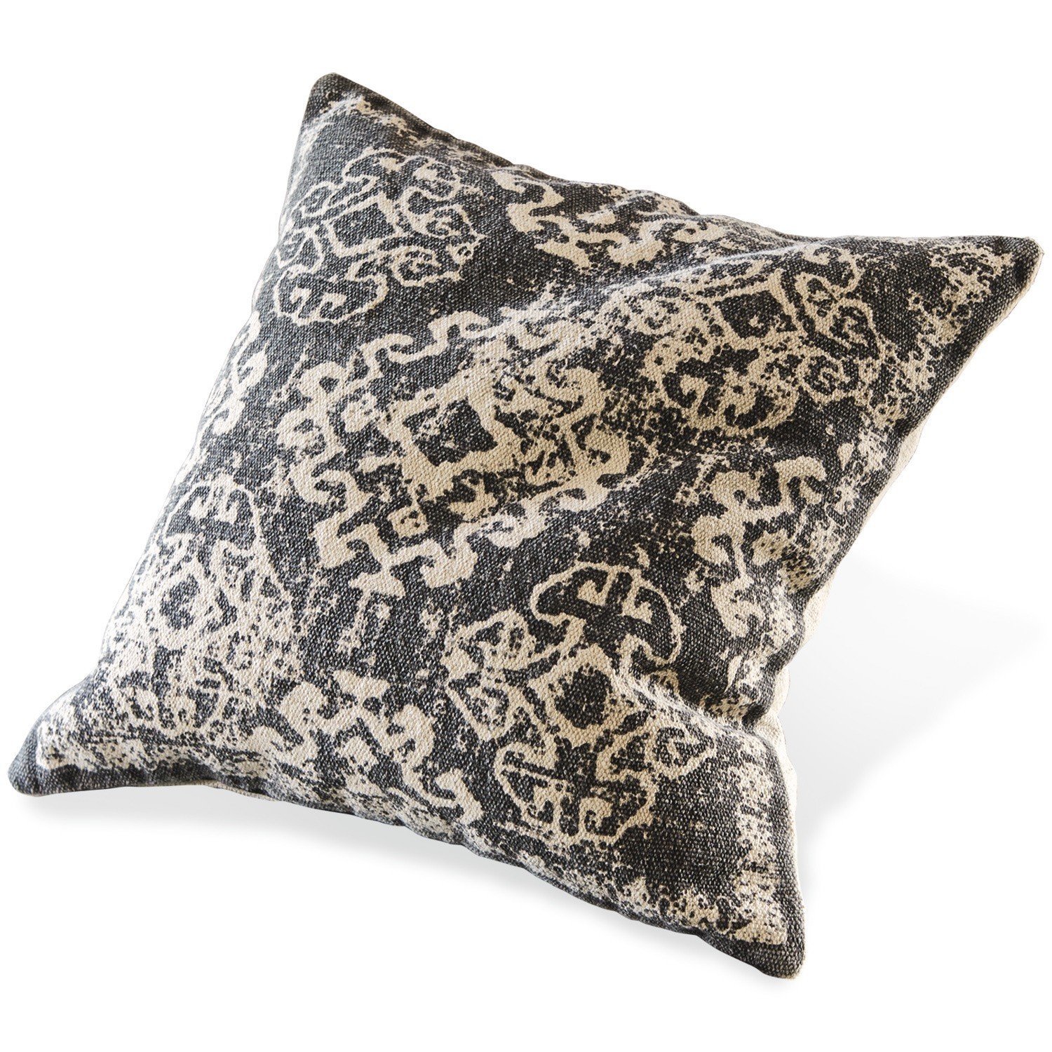 Kissen Flawian Dekoratives Baumwollkissen mit schwarz-beigem Muster, ideal für Wohnzimmer und Schlafzimmer