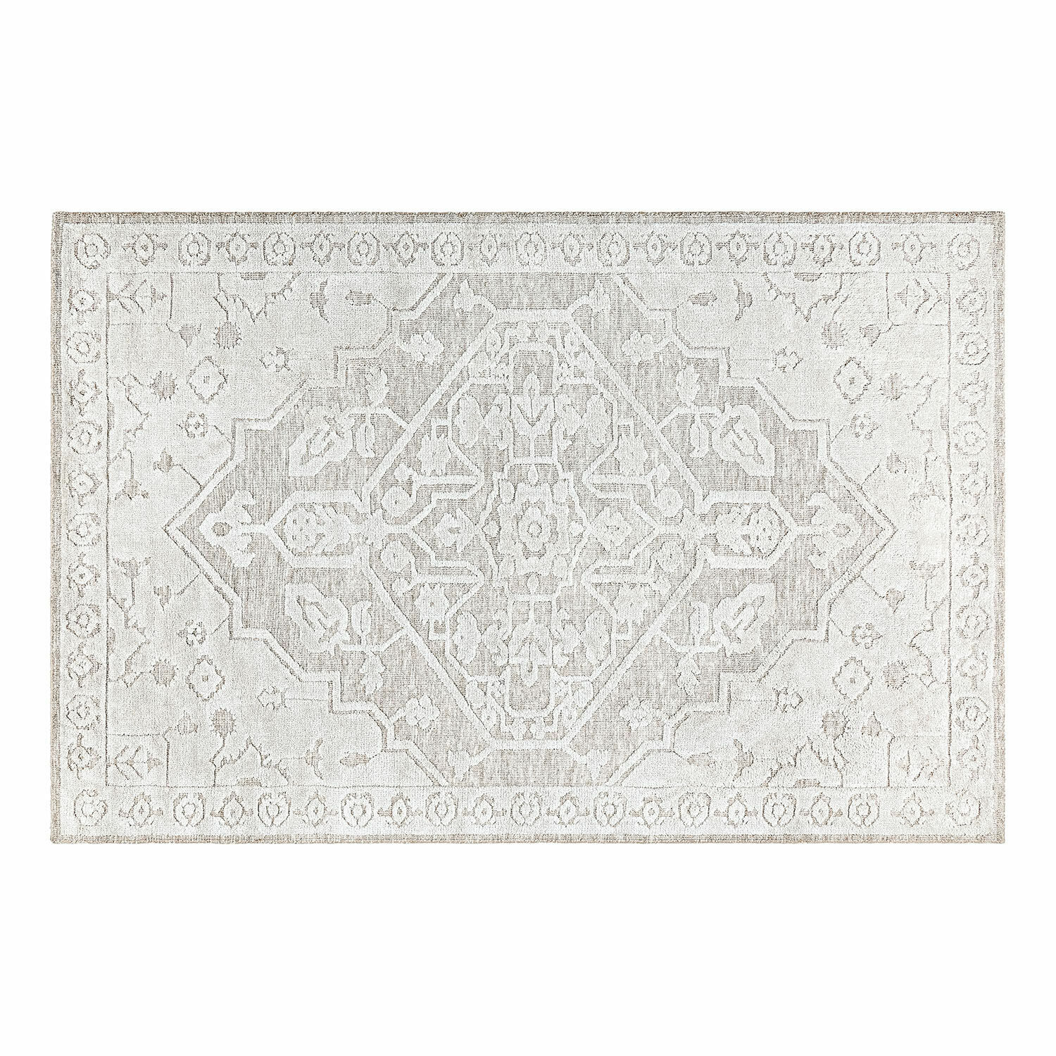 Teppich Armidale Vintage Teppich mit Muster in Beige-Creme-Tönen, weiches Material, Wohnraumdekoration