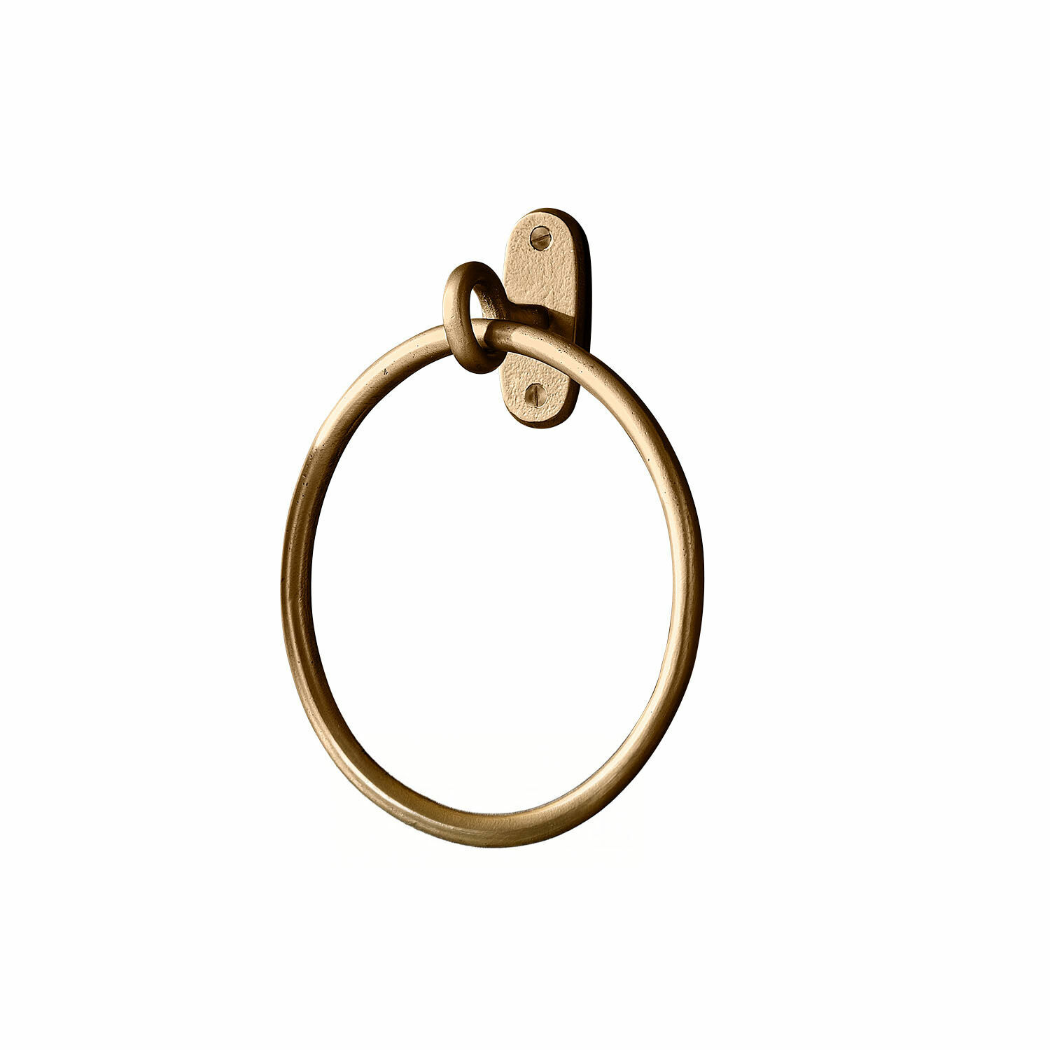 Runder Messing-Wandhalter in Goldfarbe zum Aufhängen von Handtüchern oder Dekorationen