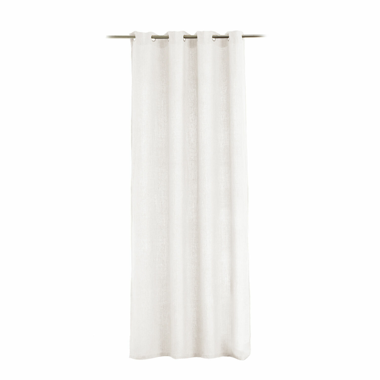 Gardine Salinas Weißer Vorhang aus leichtem Stoff mit Ösen, passend für moderne Wohnräume