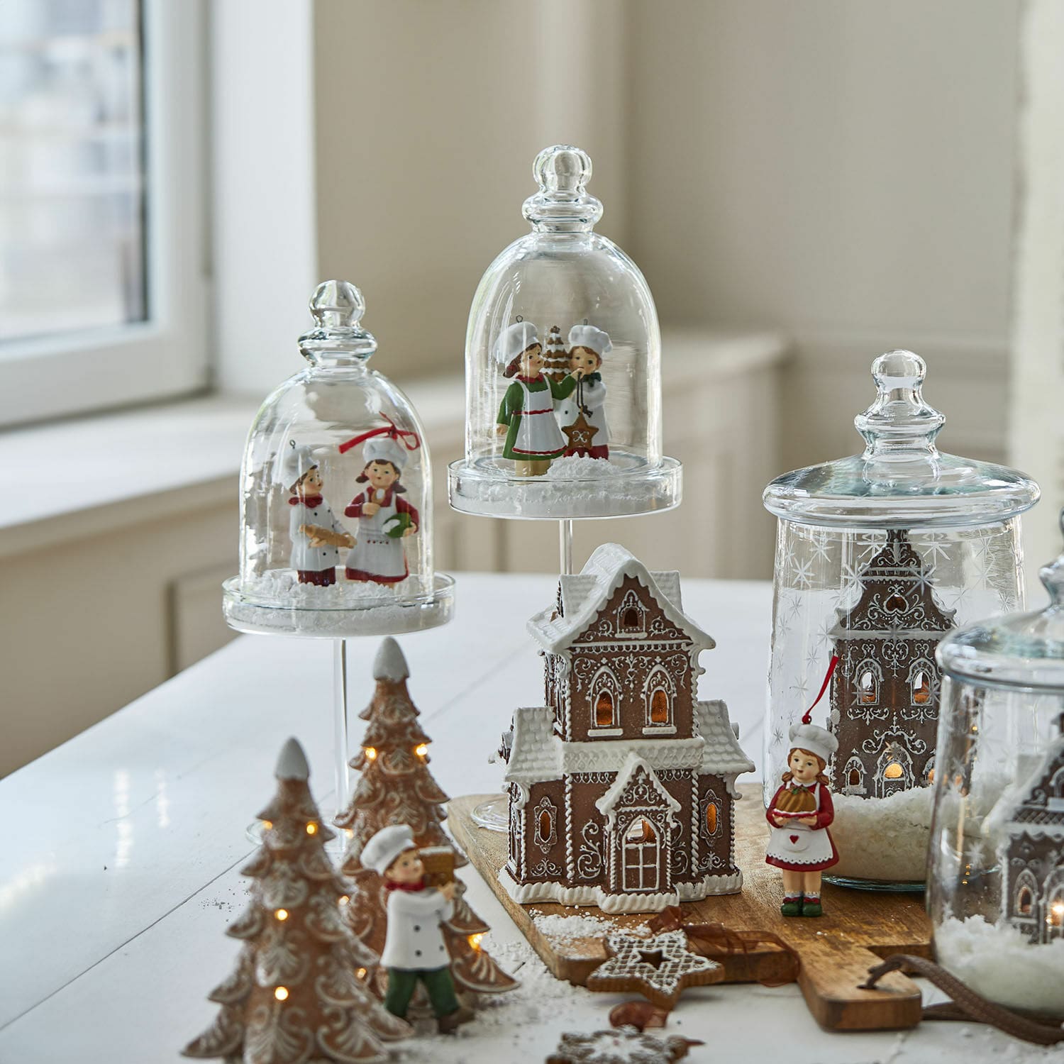 Glasglocke 2er Set Hibous