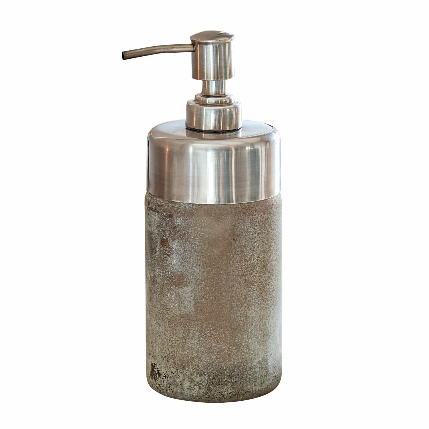 Seifenspender Celline Seifenspender aus mattiertem Glas mit silbernem Metallpumpe für Badezimmer