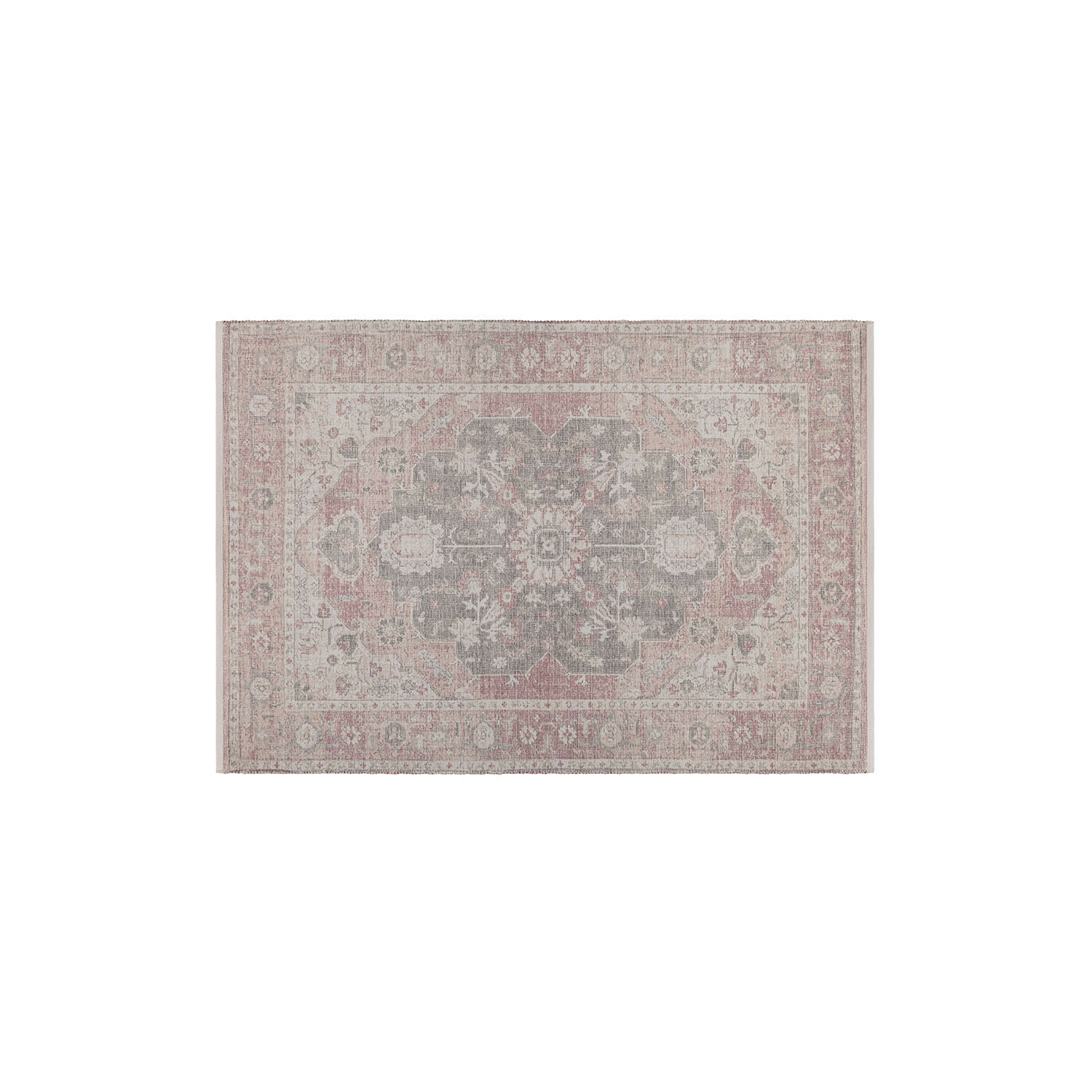 Teppich Kaelun Orientalischer Teppich mit grauen und rosa Mustern, weiches Material, stilvolle Wohnraumdekoration