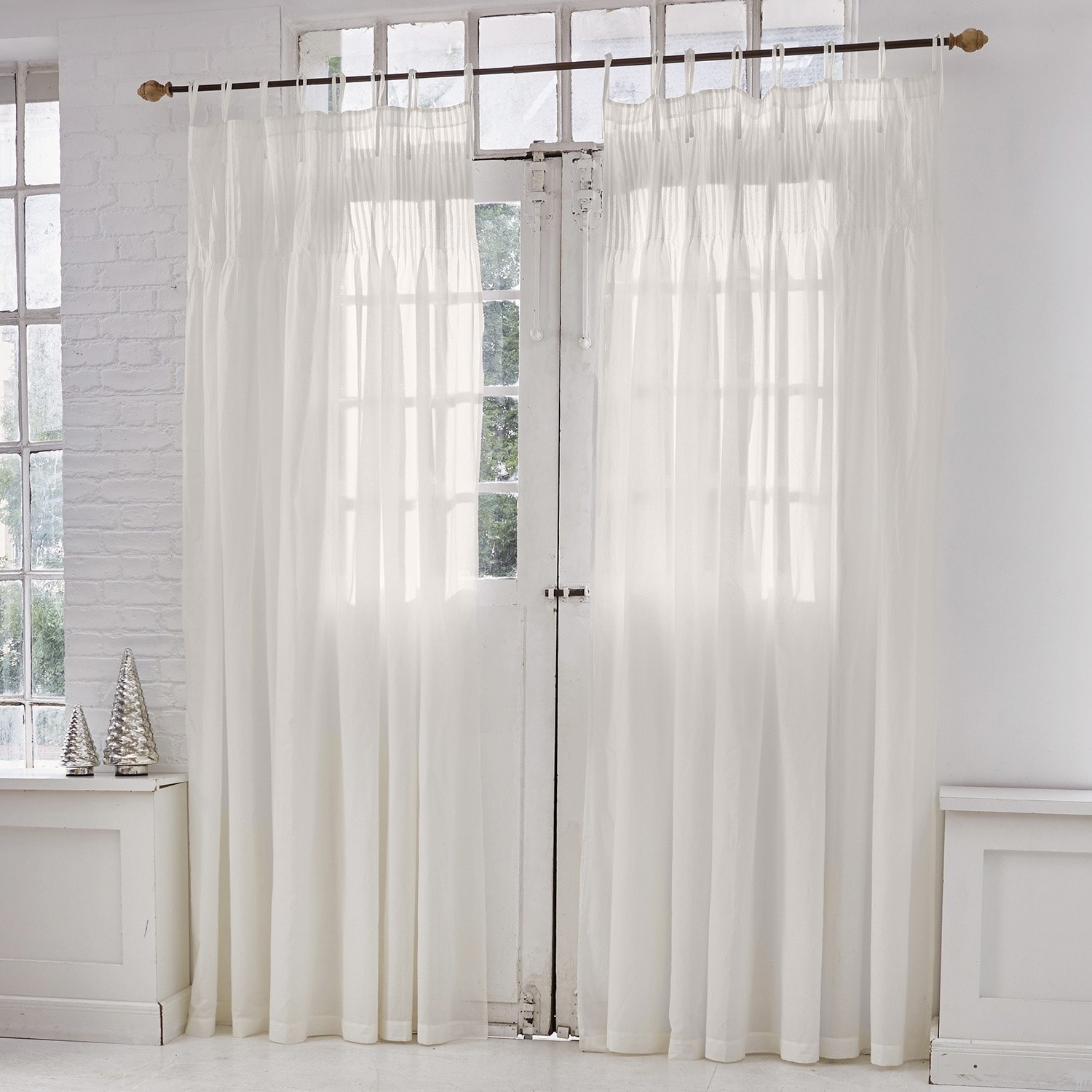 Gardine Martillac Transparente weiße Vorhänge aus leichtem Stoff zur Fenster- und Raumdekoration
