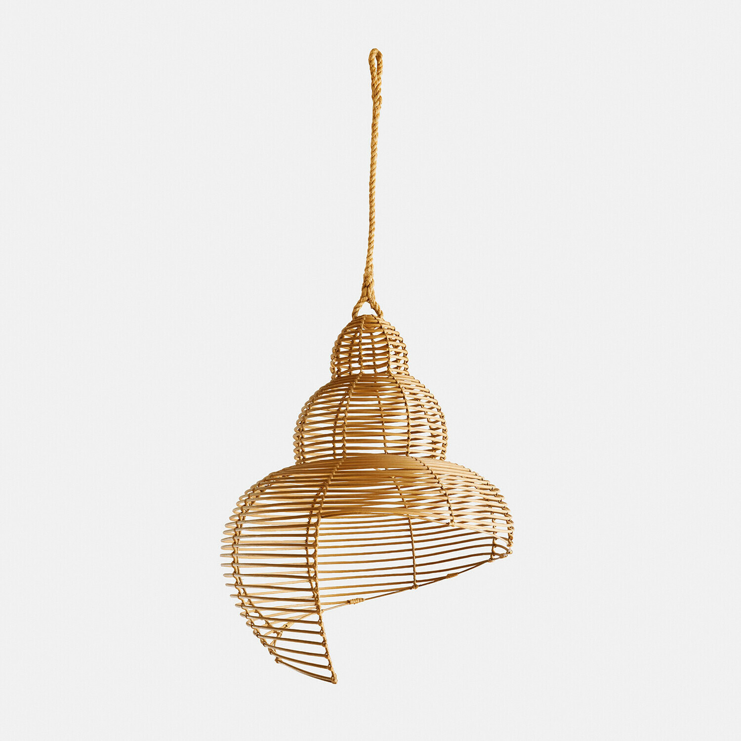 Lampenschirm Zolaira Hängelampe aus natürlichem Rattan mit einzigartiger Form, dekorative Boho-Innenbeleuchtung