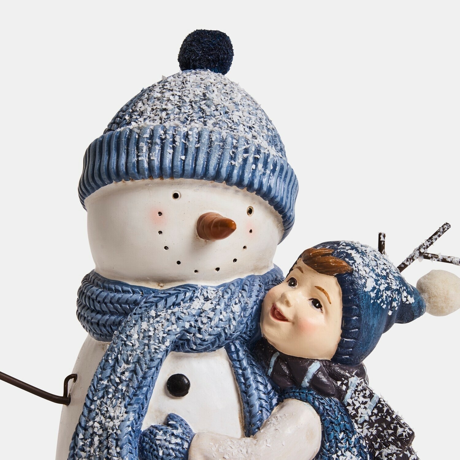 Deko-Schneemann mit Kind Tedvik