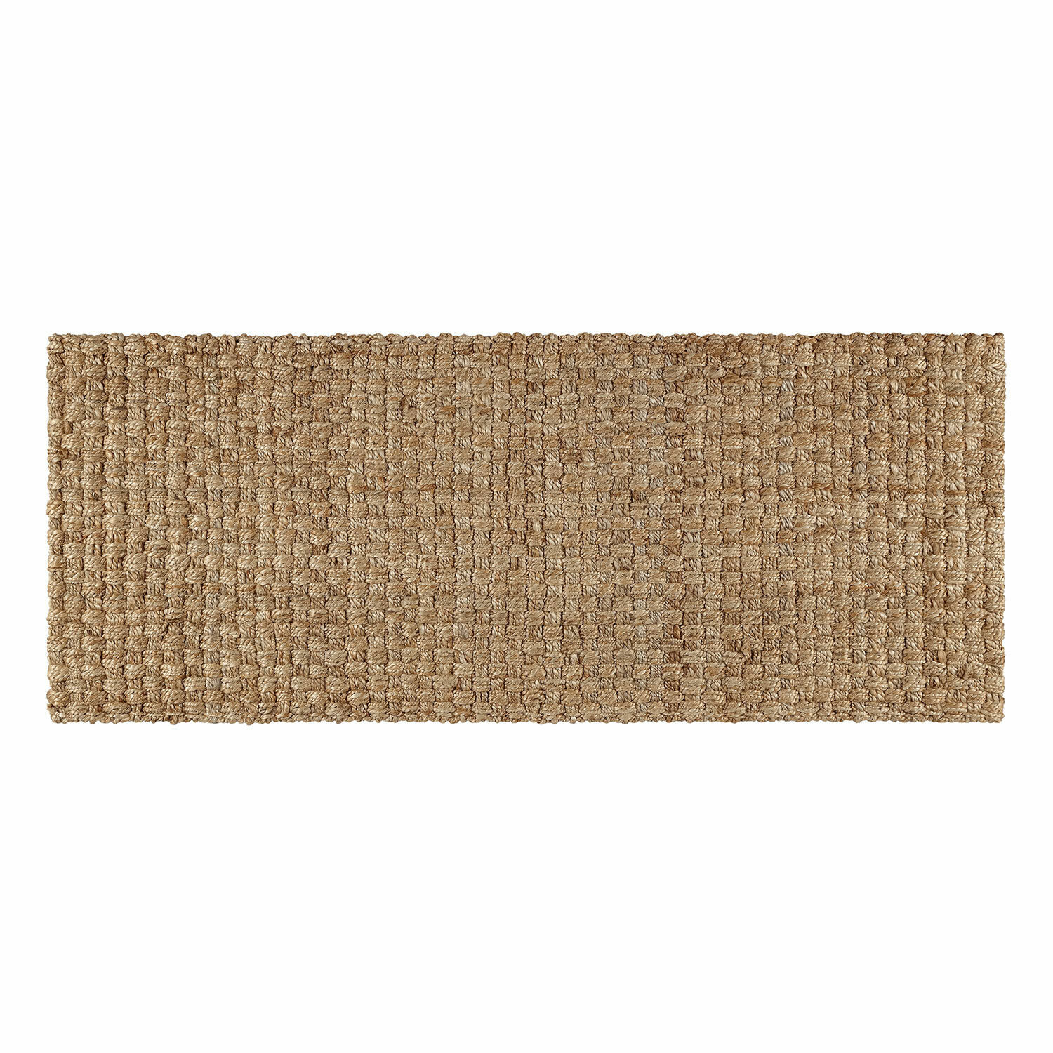 Läufer Daoukro Rechteckiger Teppich aus natürlicher Jute in Beige, langlebiges und umweltfreundliches Wohnaccessoire