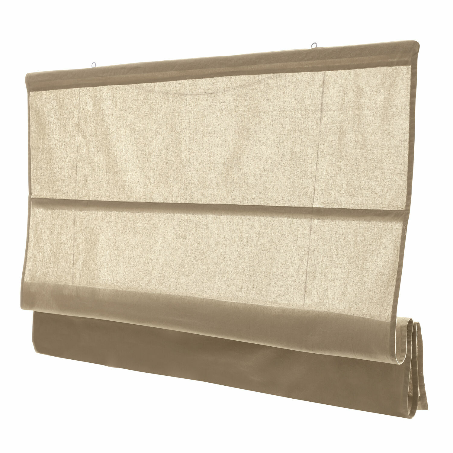 Faltrollo Fides Beige römische Stoffrollo, dekorativer Fensterschmuck für Wohnzimmer oder Schlafzimmer