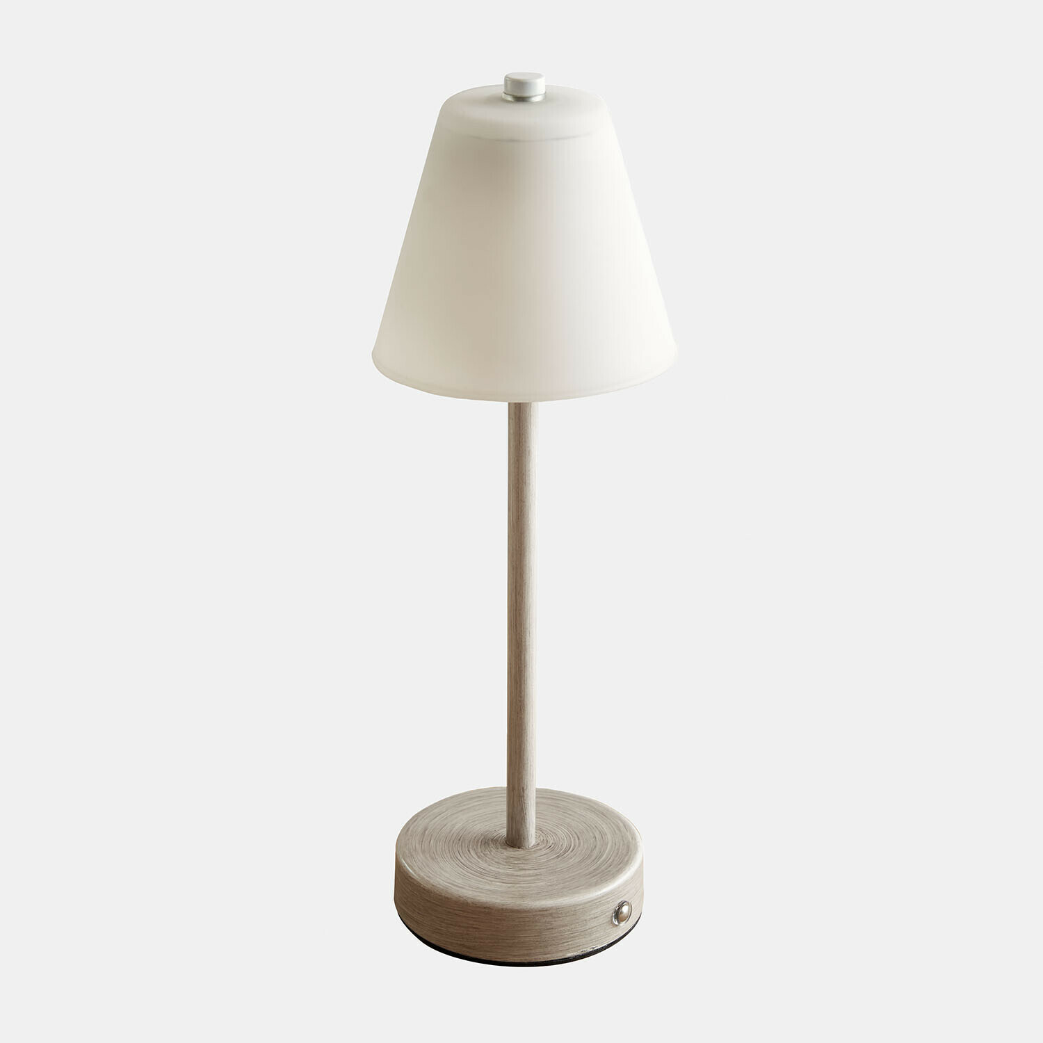Wiederaufladbare Tischlampe Melari Tischlampe aus hellem Holz mit weißem Lampenschirm, modernes Design für Wohnzimmer oder Schlafzimmer