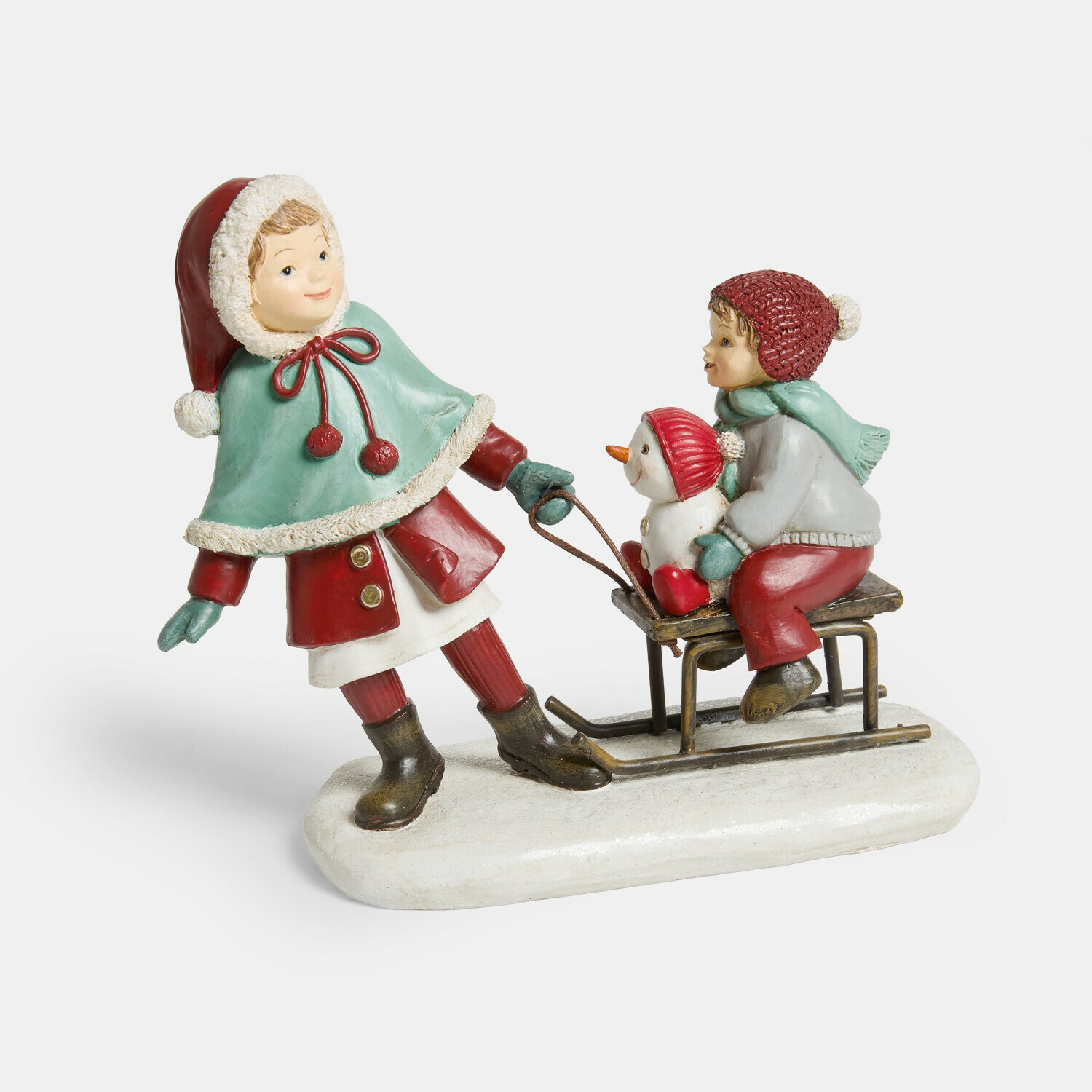Deko-Kinder mit Schlitten Petitnid
