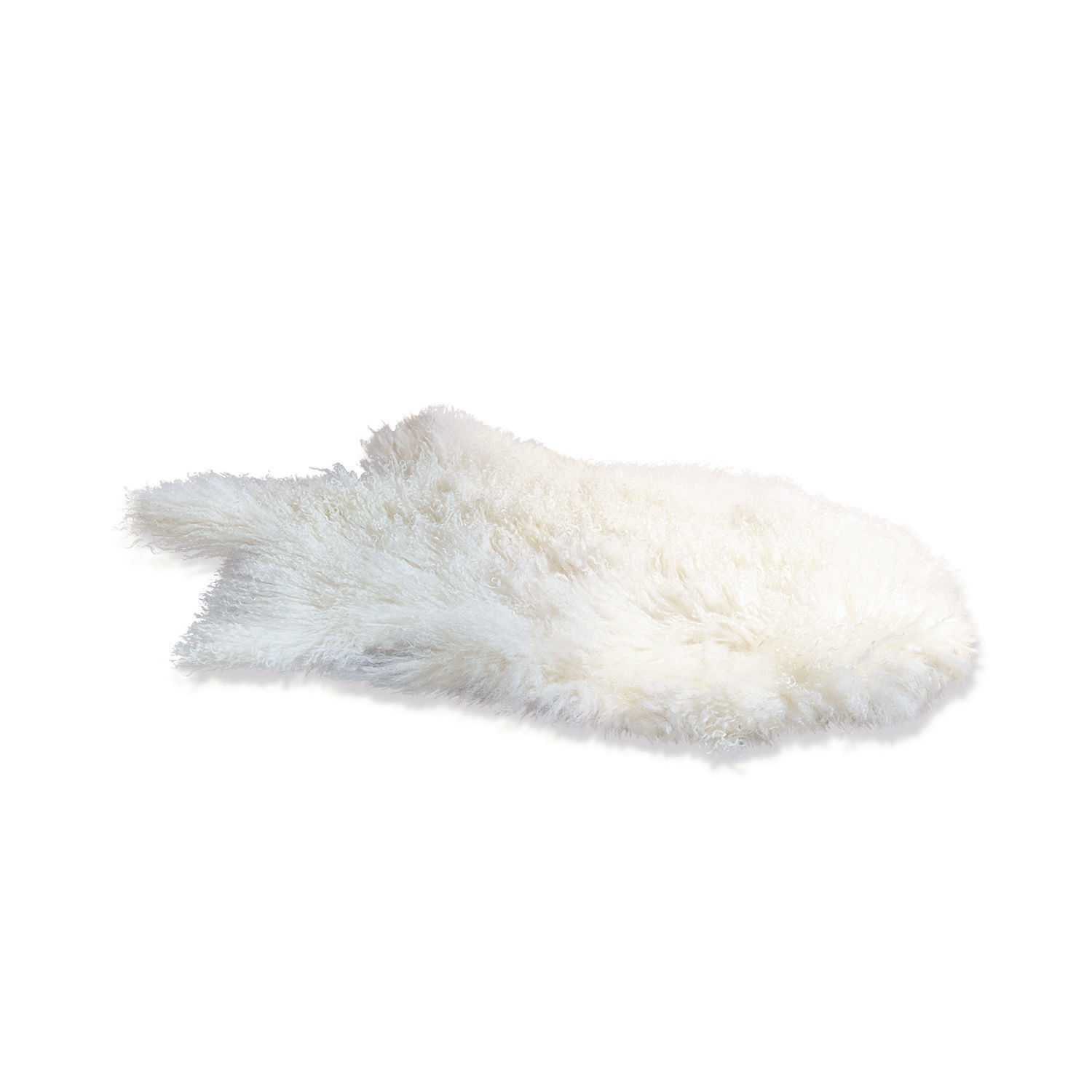 creme Weiches natürliches cremefarbenes Lammfell zur Wohnraumdekoration, gemütliches Material