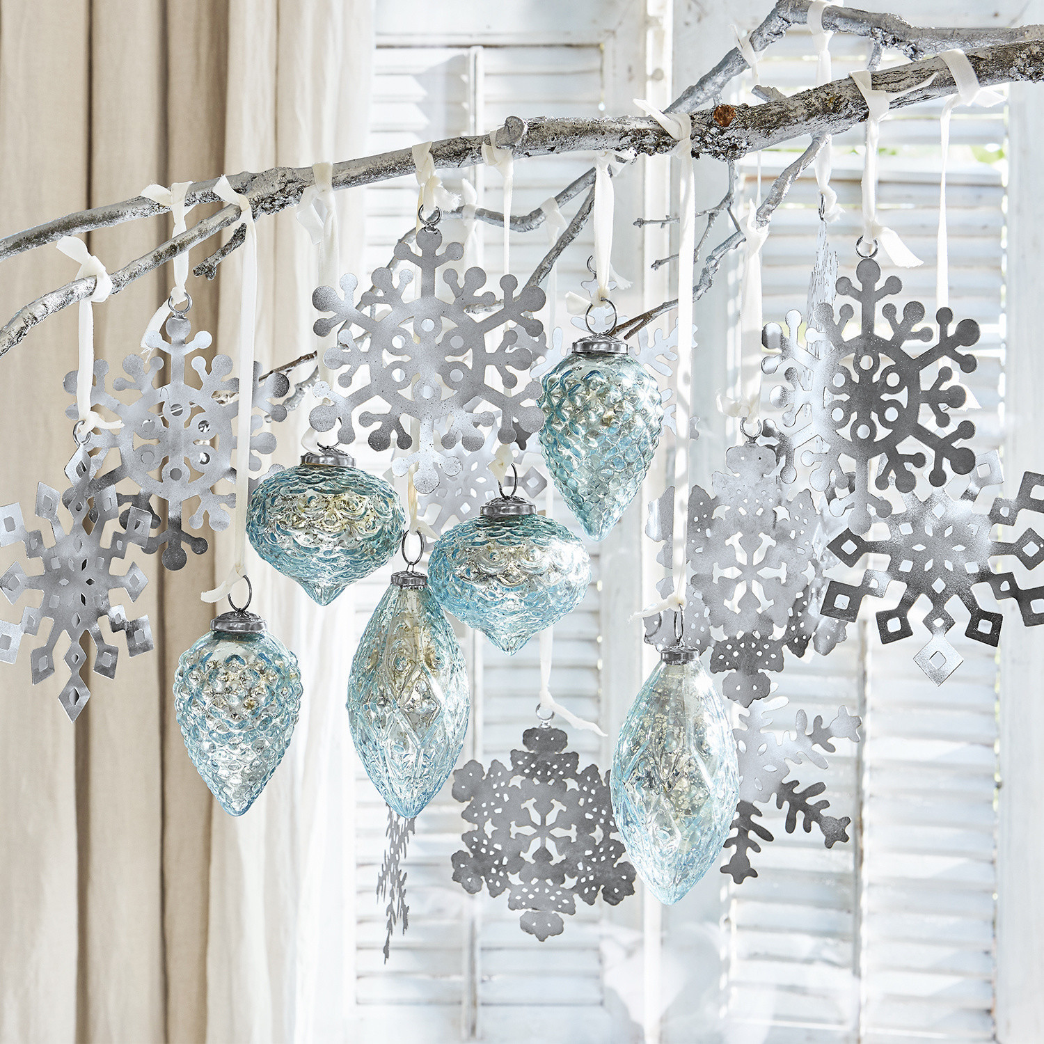 Weihnachtsschmuck 12er Set Flocon de neige